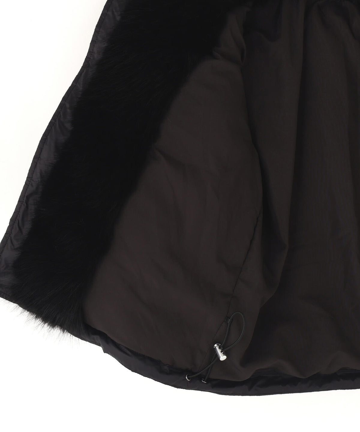 B omnivore/ビーオムニボー NYLON FUR STAND BLOUSON