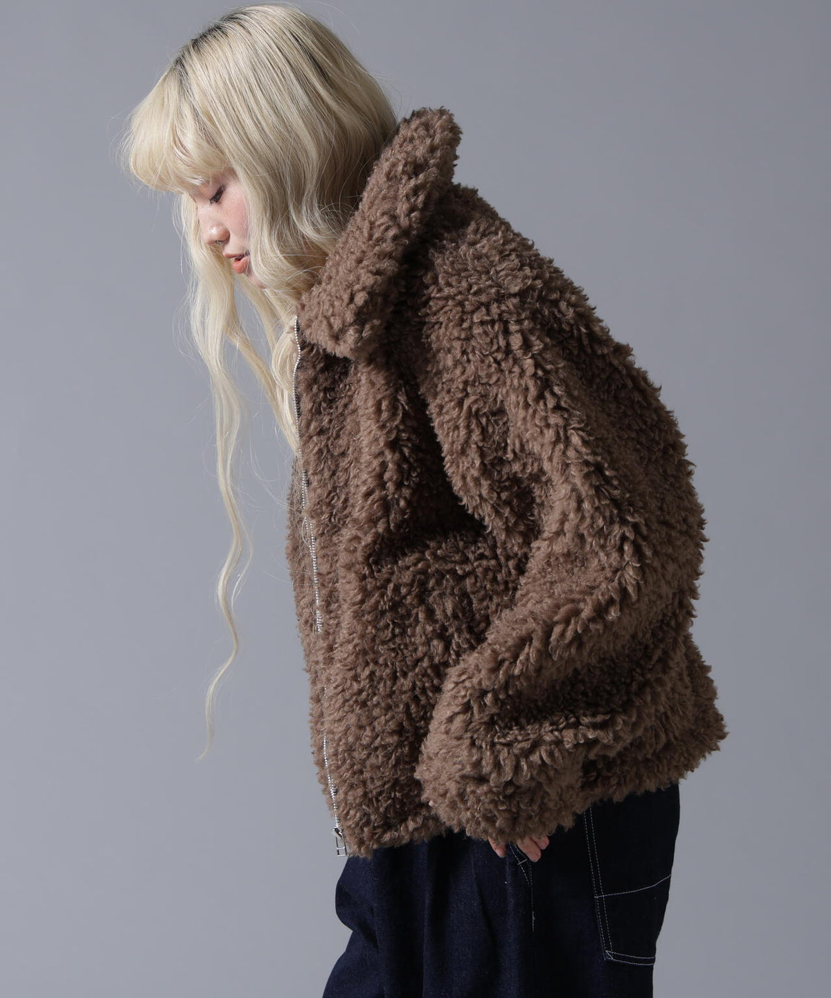 B omnivore/ビーオムニボー BOA COLLAR BLOUSON