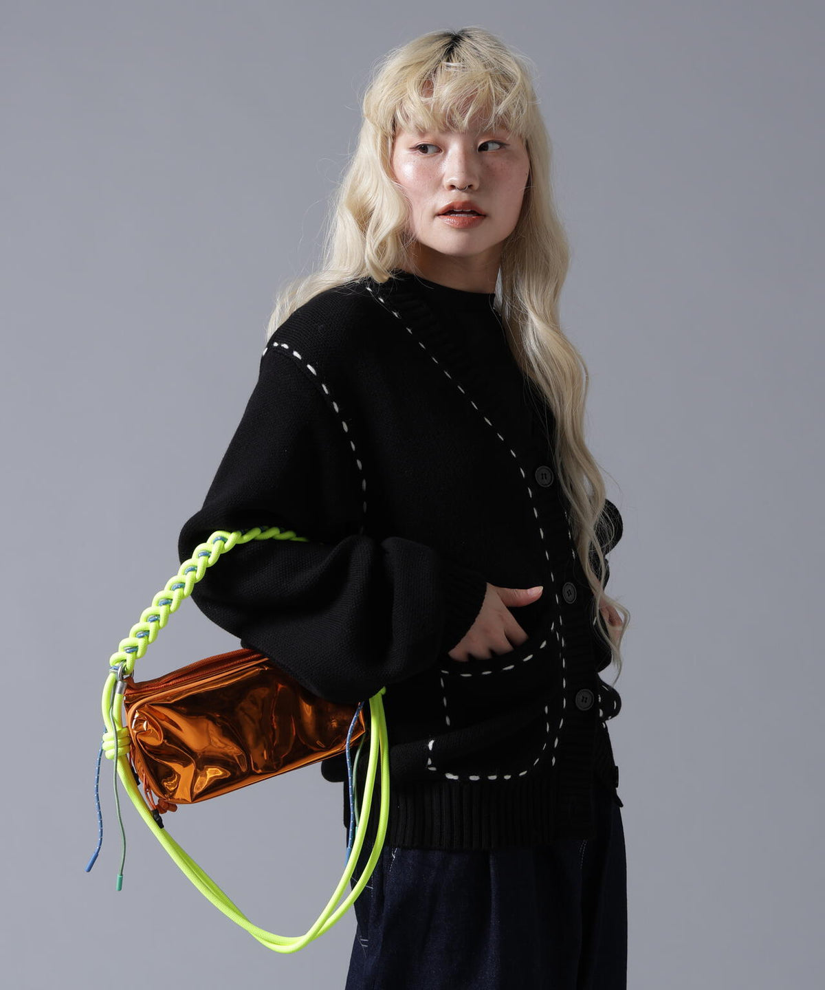 B omnivore/ビーオムニボー STITCH KNIT CARDIGAN