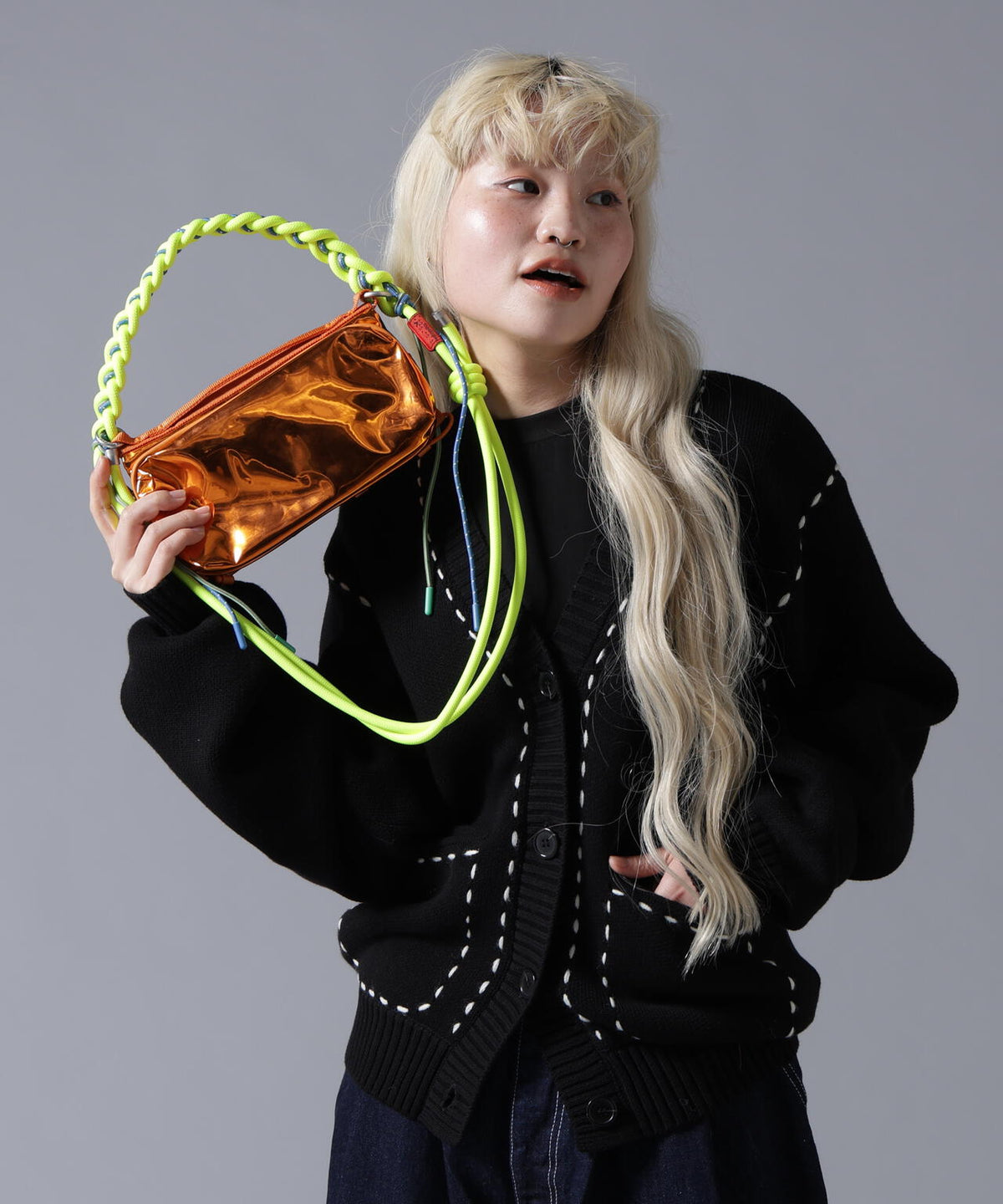 B omnivore/ビーオムニボー STITCH KNIT CARDIGAN