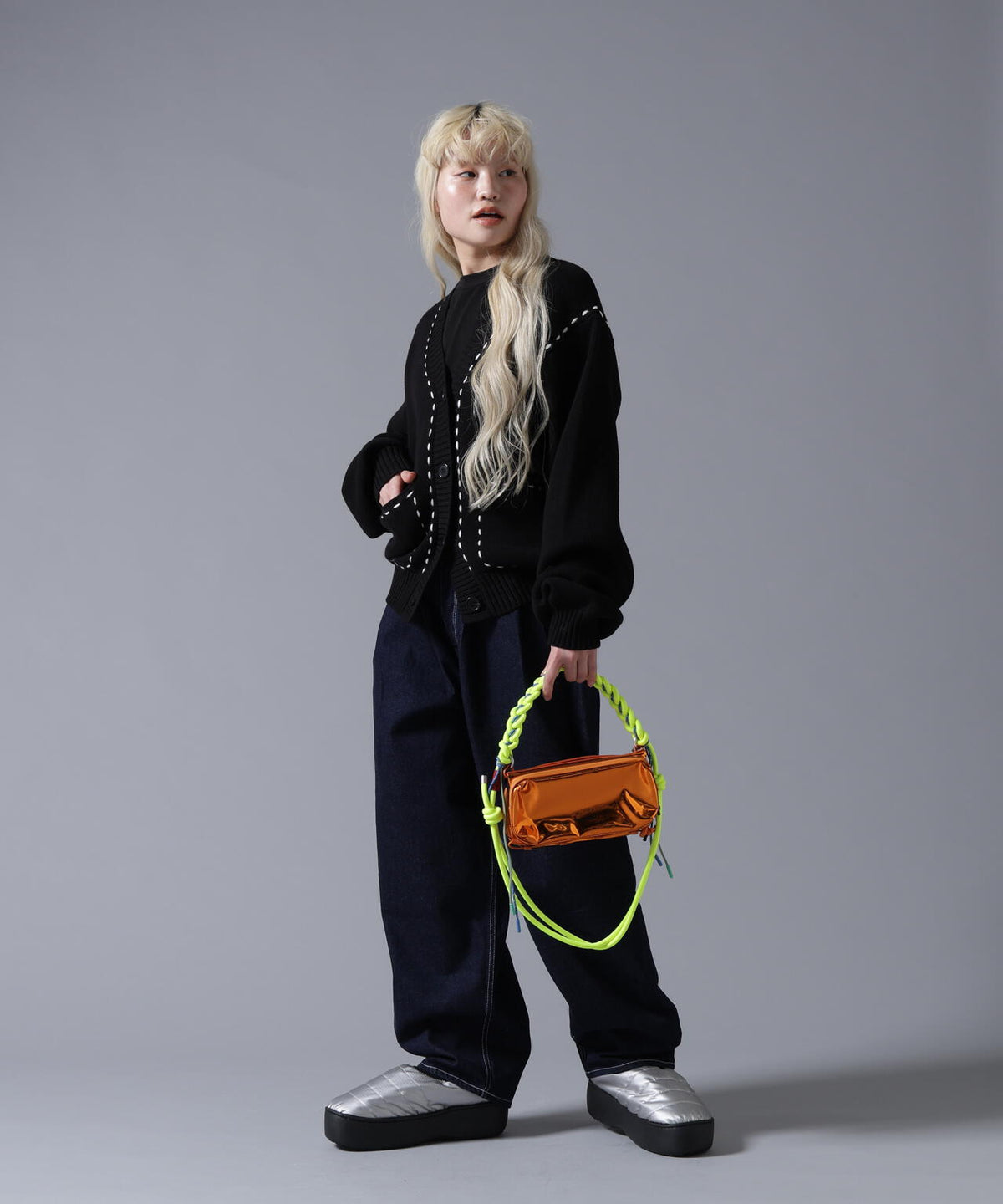 B omnivore/ビーオムニボー STITCH KNIT CARDIGAN