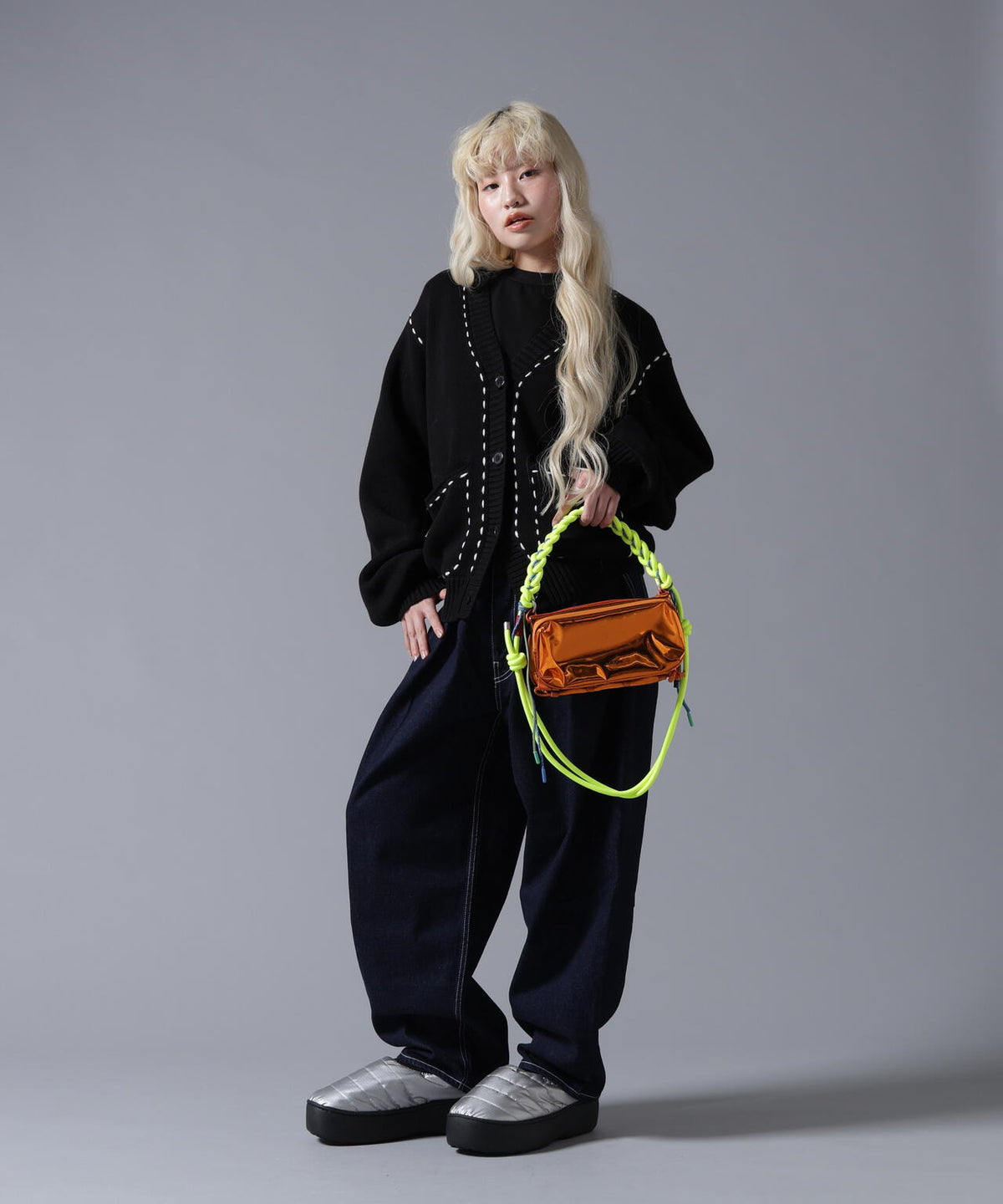 B omnivore/ビーオムニボー STITCH KNIT CARDIGAN