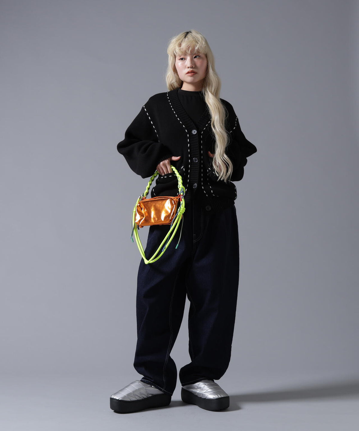 B omnivore/ビーオムニボー STITCH KNIT CARDIGAN