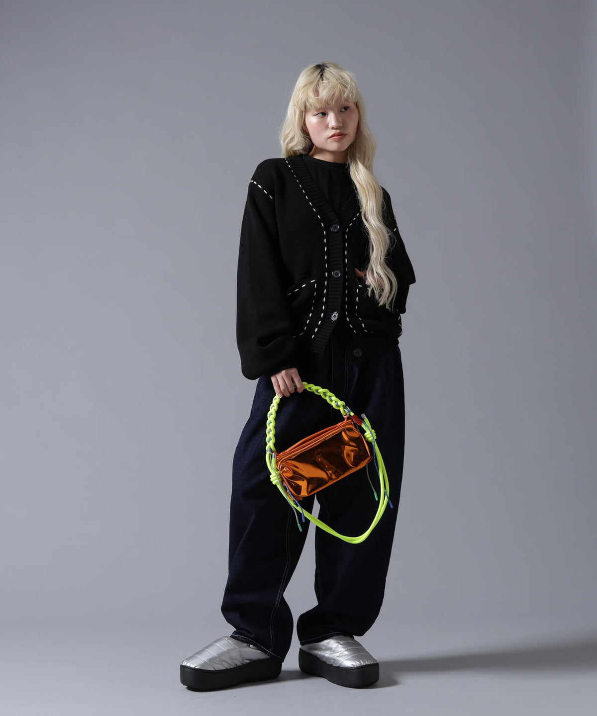 B omnivore/ビーオムニボー STITCH KNIT CARDIGAN