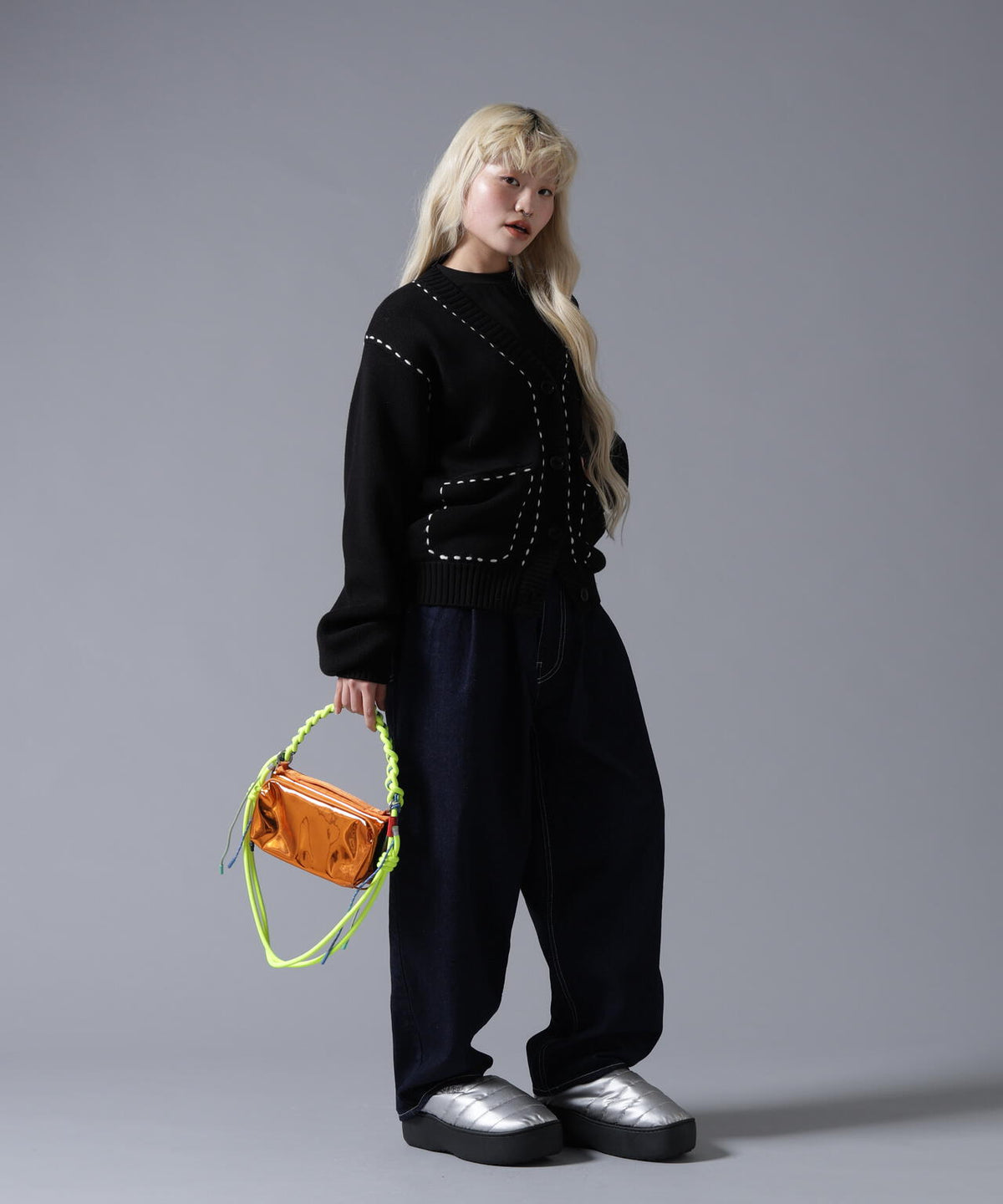 B omnivore/ビーオムニボー STITCH KNIT CARDIGAN