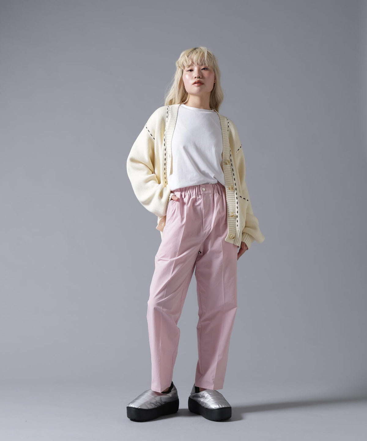 B omnivore/ビーオムニボー STITCH KNIT CARDIGAN