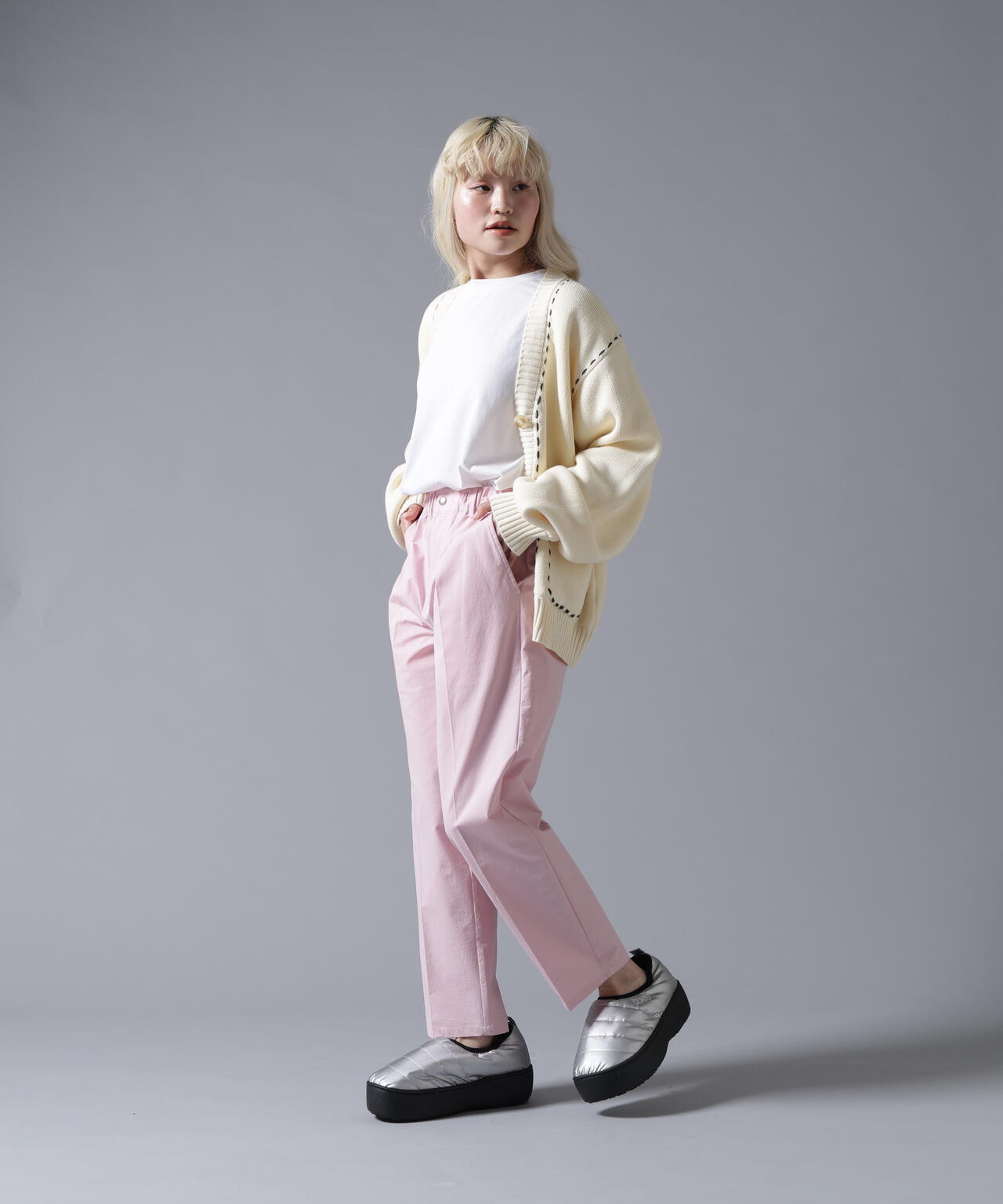 B omnivore/ビーオムニボー STITCH KNIT CARDIGAN