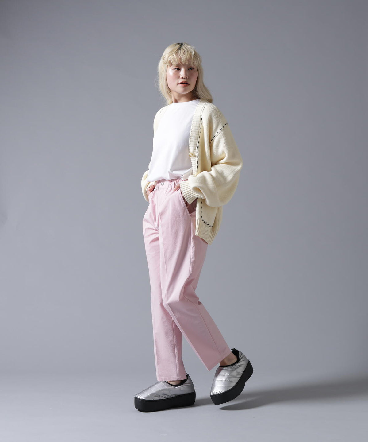 B omnivore/ビーオムニボー STITCH KNIT CARDIGAN