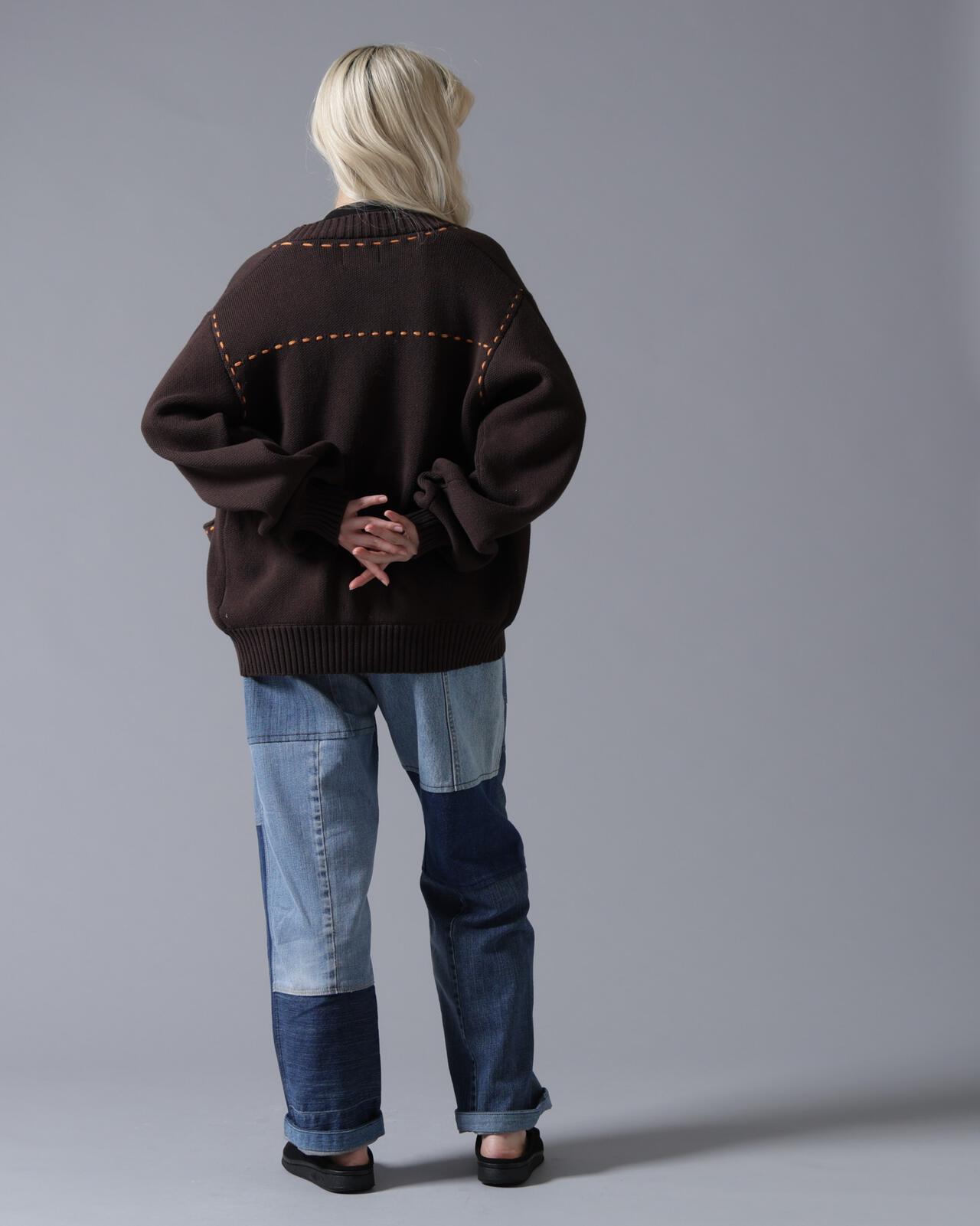 B omnivore/ビーオムニボー STITCH KNIT CARDIGAN