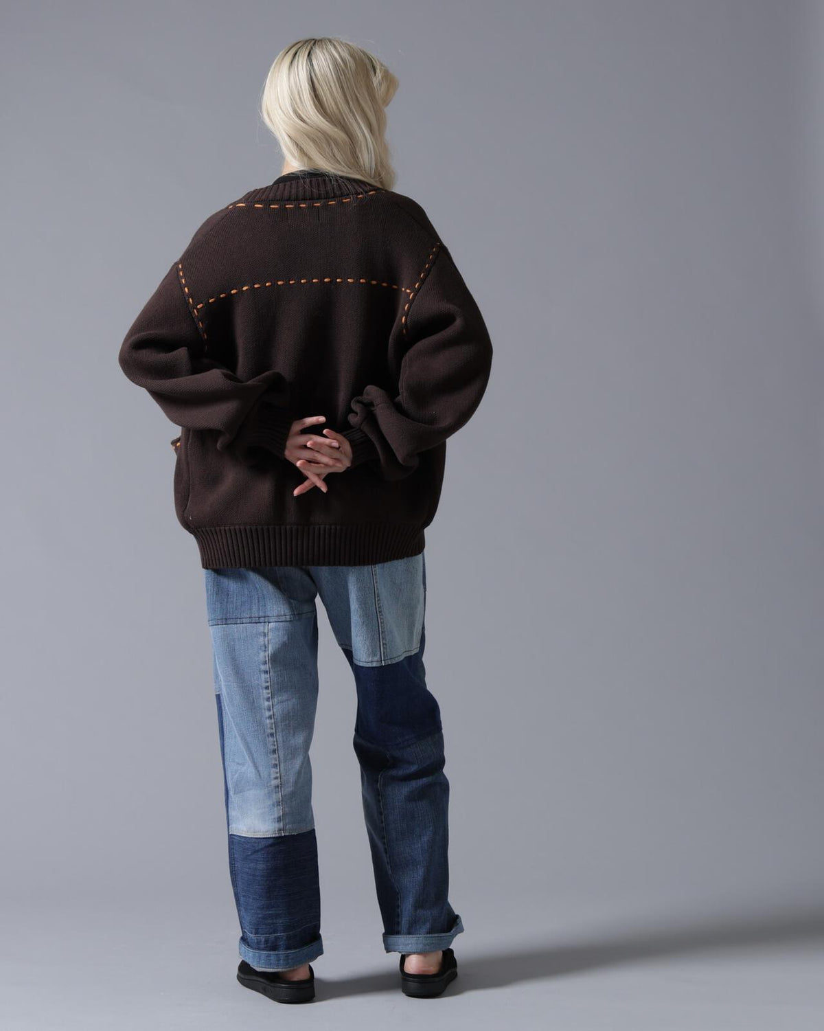 B omnivore/ビーオムニボー STITCH KNIT CARDIGAN