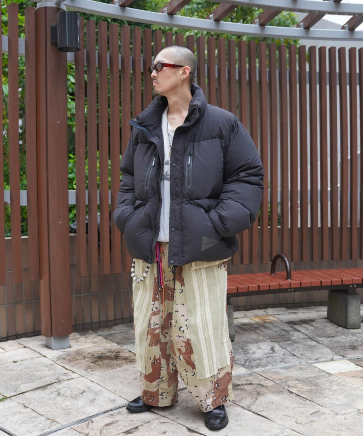 and wander/アンドワンダー puffer down jacket パファーダウンジャケット