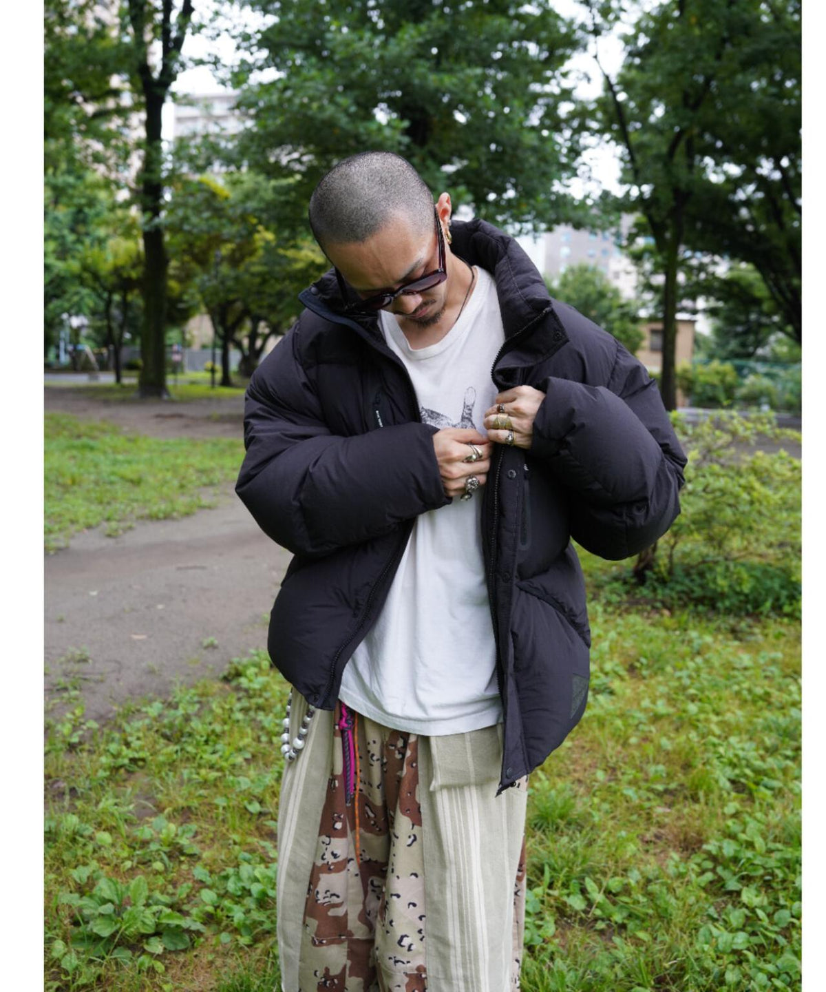 and wander/アンドワンダー puffer down jacket パファーダウンジャケット