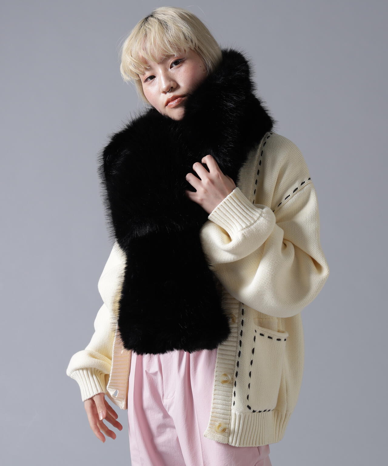 B omnivore/ビーオムニボー ECOFUR MUFFLER
