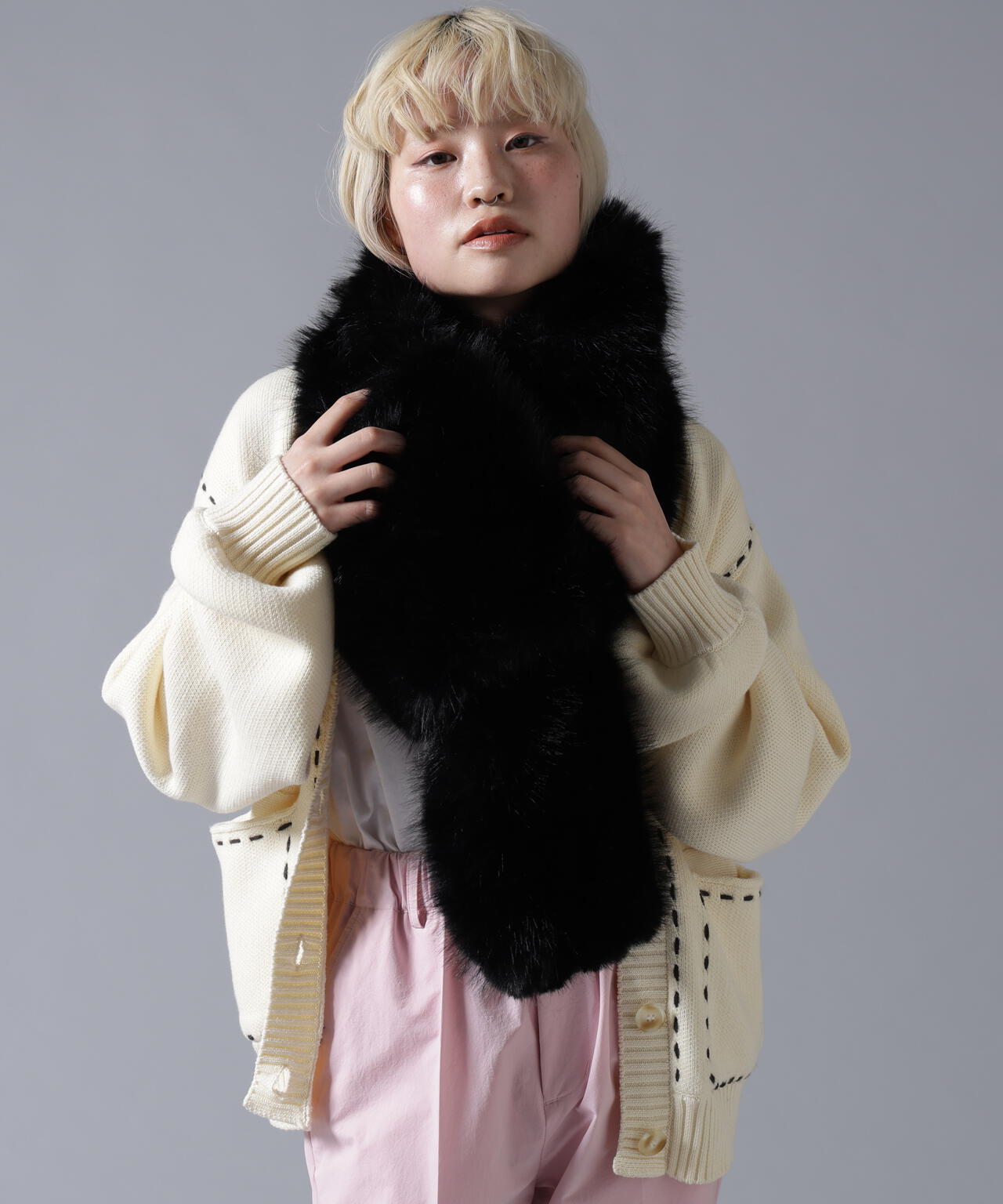 B omnivore/ビーオムニボー ECOFUR MUFFLER