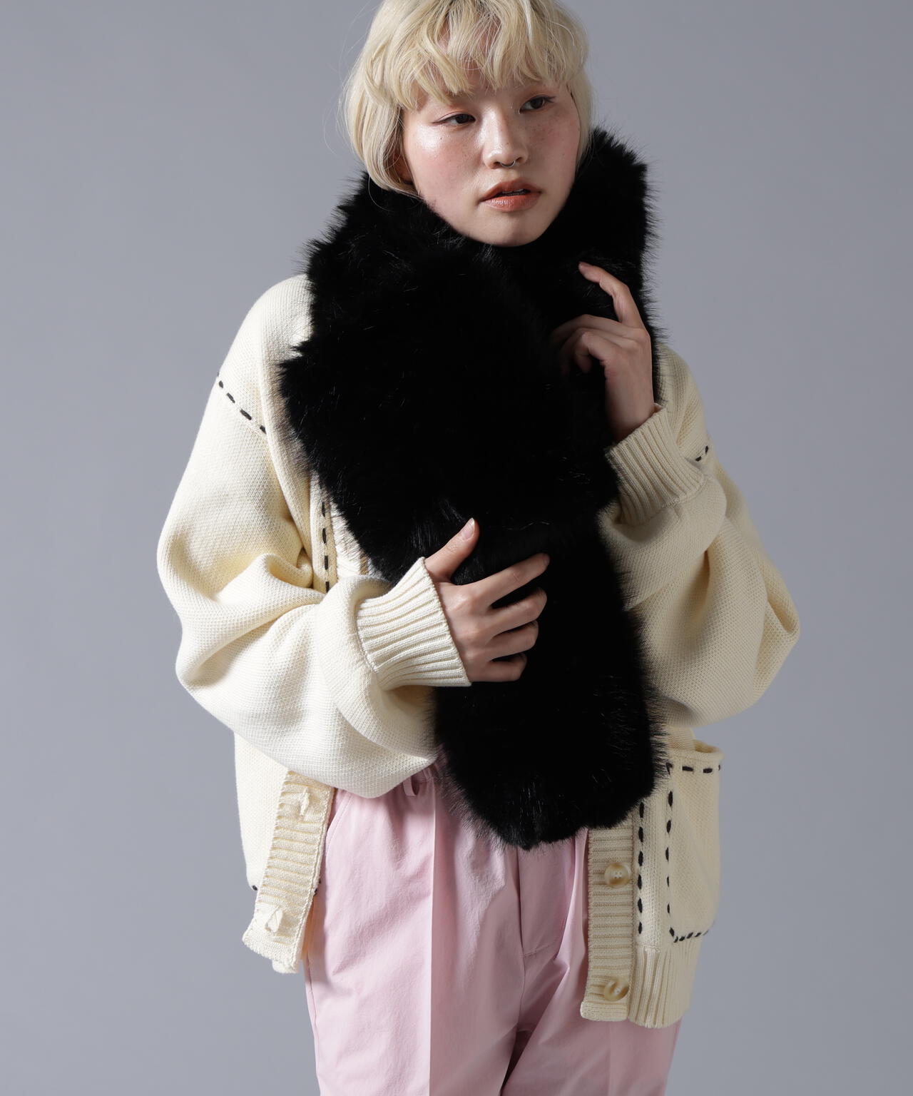 B omnivore/ビーオムニボー ECOFUR MUFFLER
