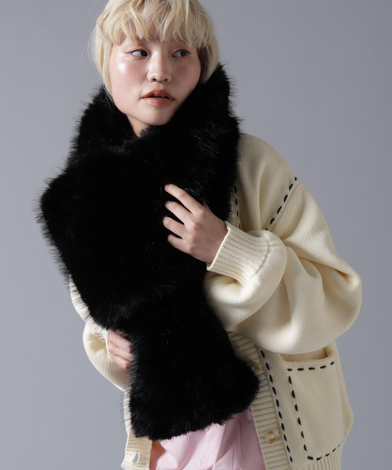 B omnivore/ビーオムニボー ECOFUR MUFFLER