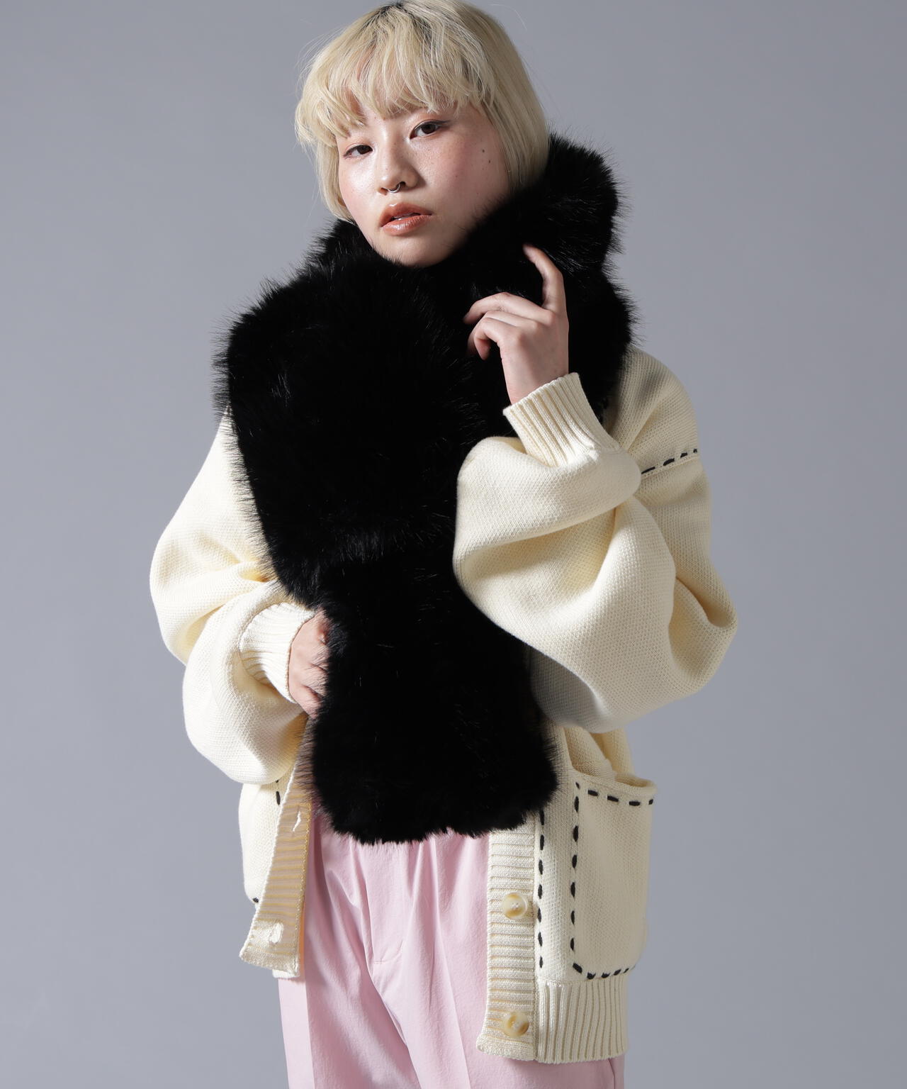 B omnivore/ビーオムニボー ECOFUR MUFFLER
