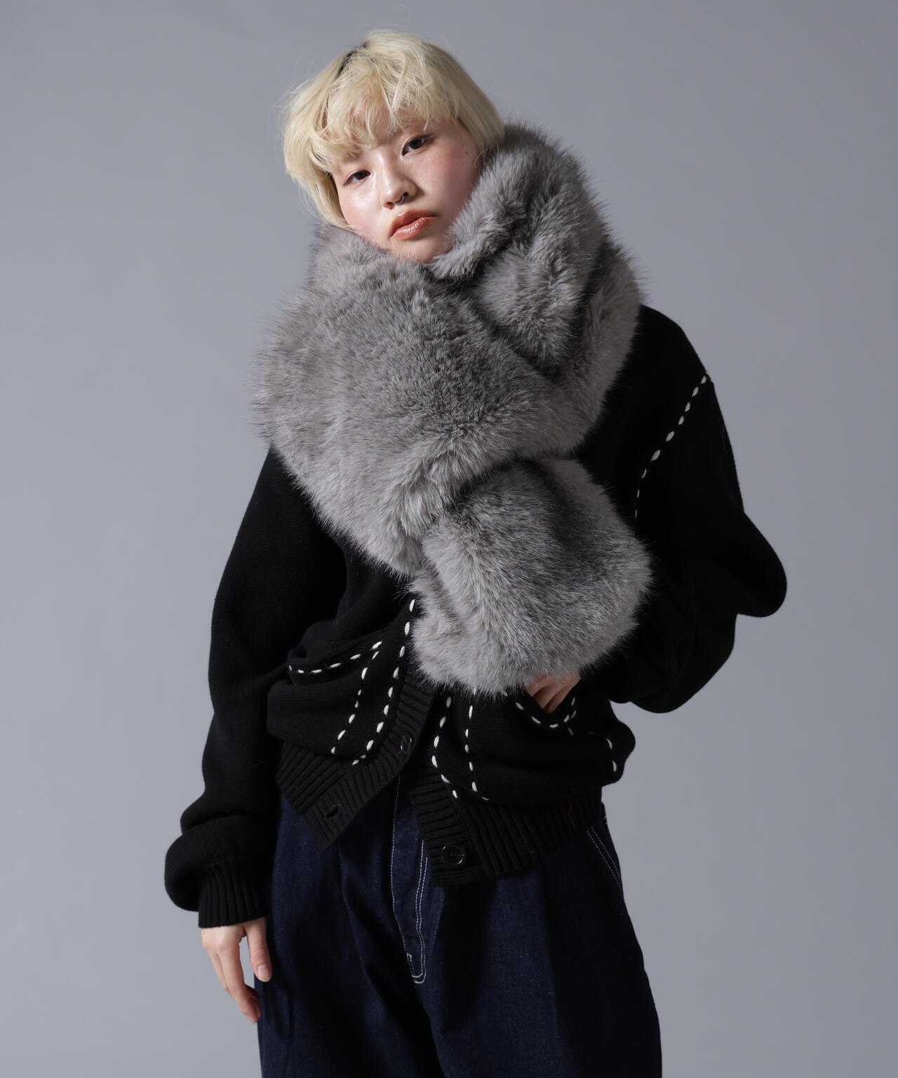 B omnivore/ビーオムニボー ECOFUR MUFFLER