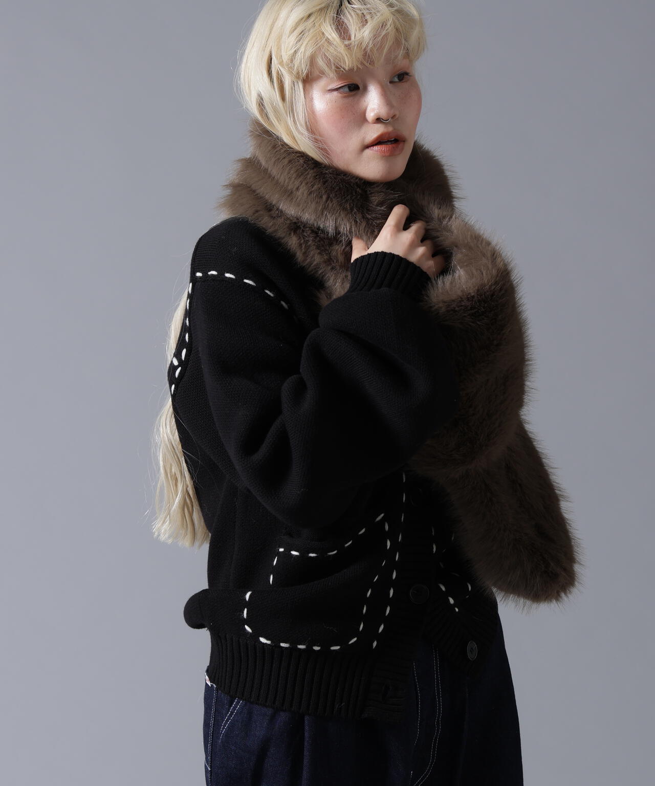 B omnivore/ビーオムニボー ECOFUR MUFFLER