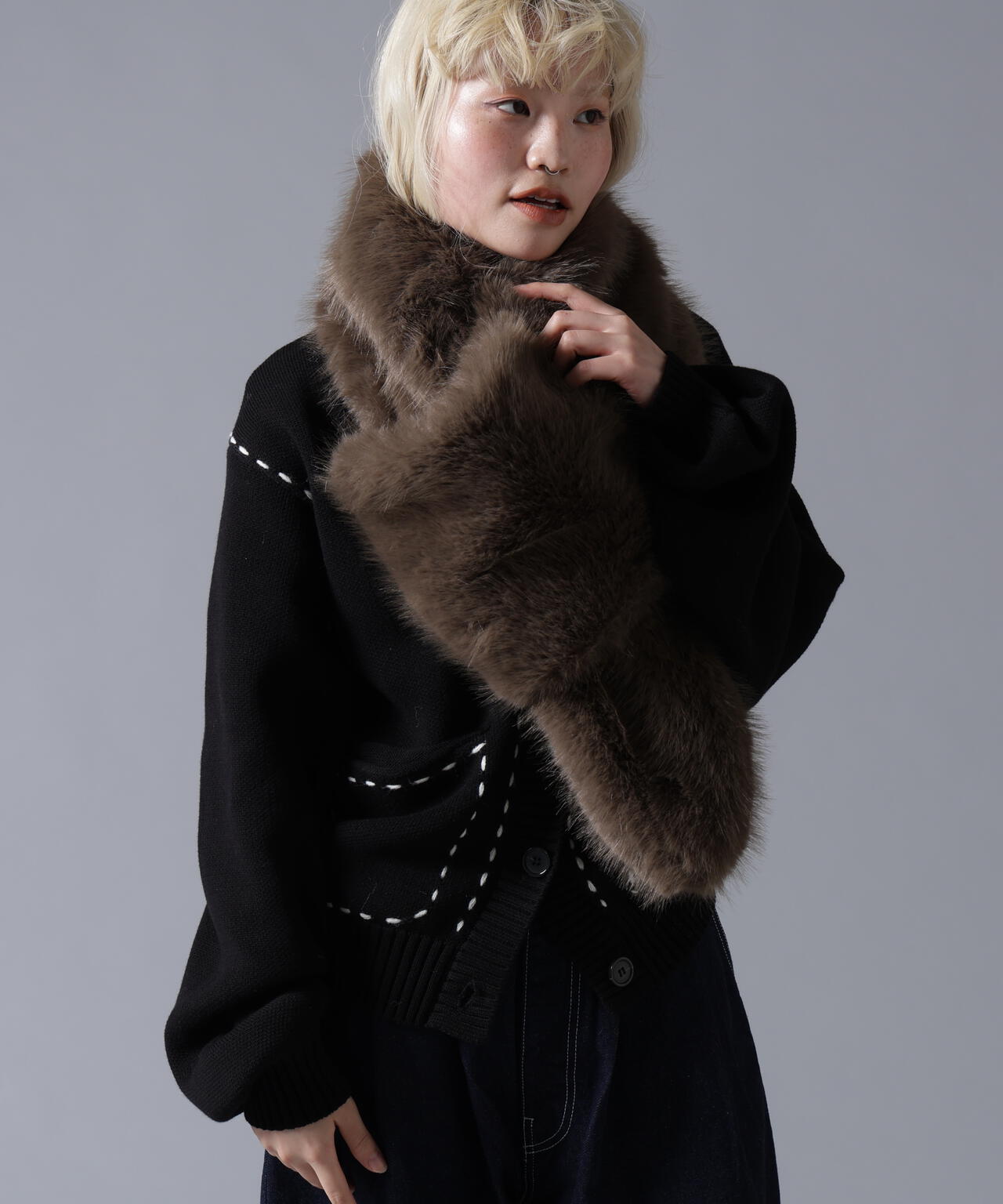 B omnivore/ビーオムニボー ECOFUR MUFFLER