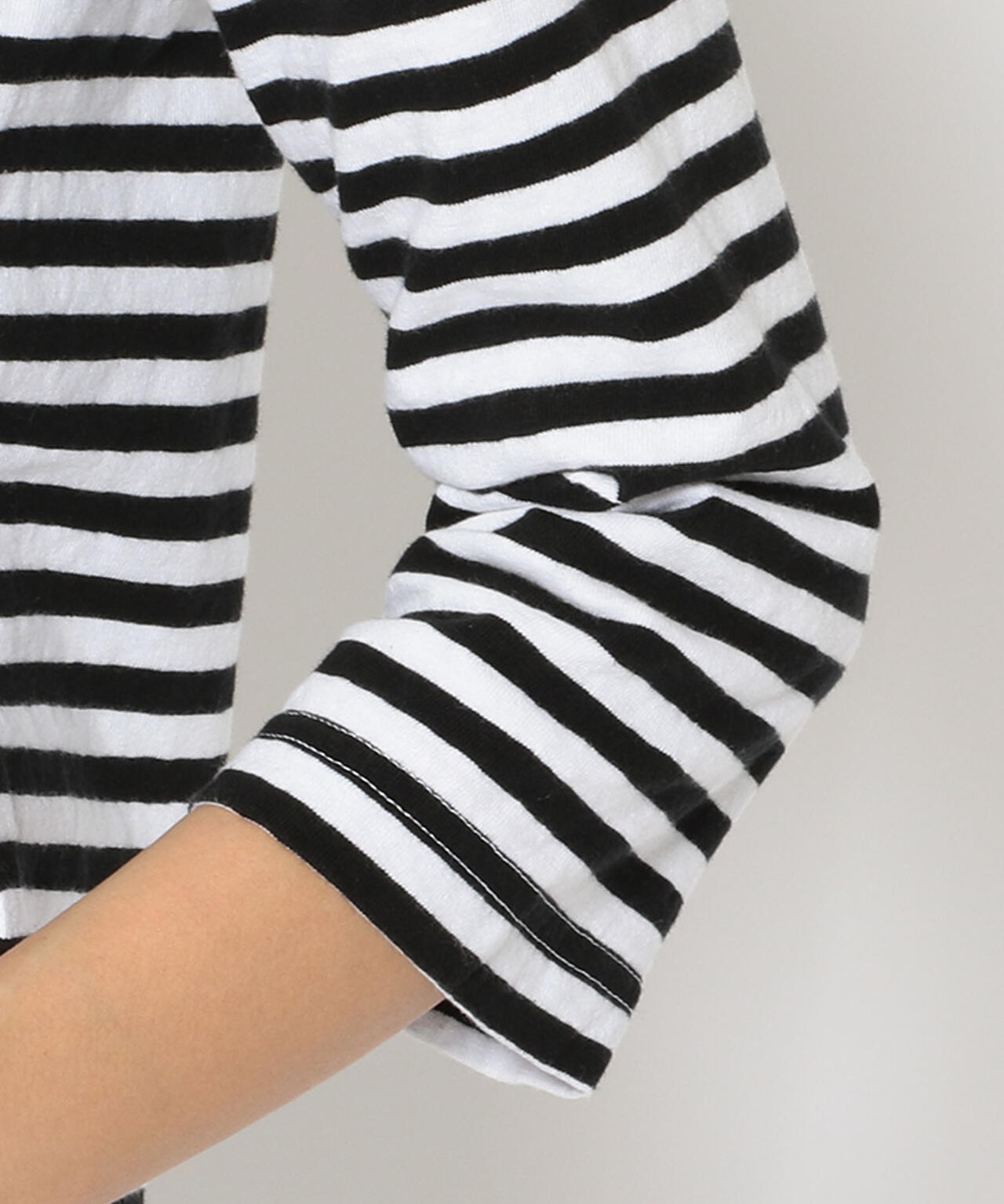 FANEUIL/ファヌル BOAT NECK BORDER LS TEE