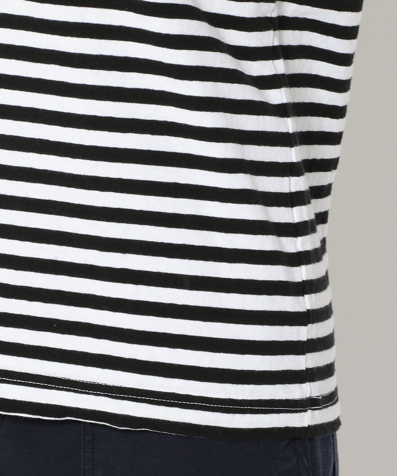 FANEUIL/ファヌル BOAT NECK BORDER LS TEE