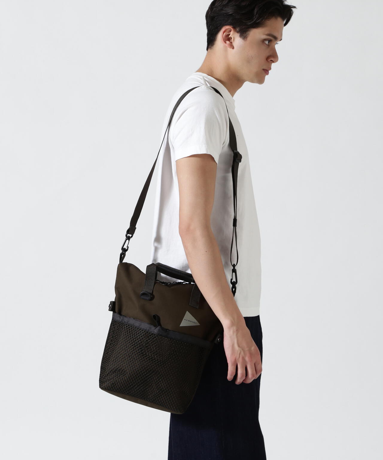and wander/アンドワンダー PE/CO 2way bag