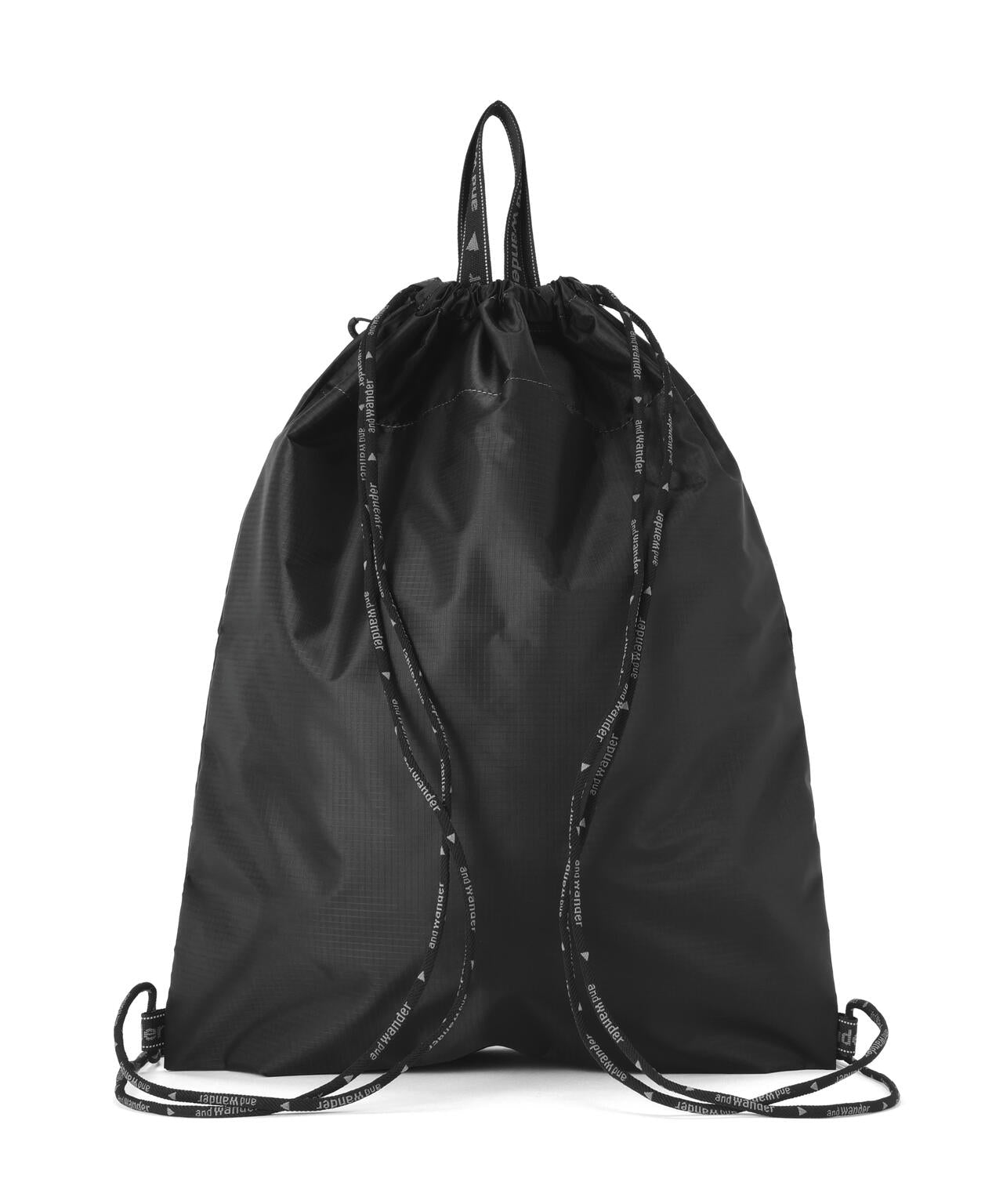 and wander/アンドワンダー crispy rip drawstrung bag ナップサック