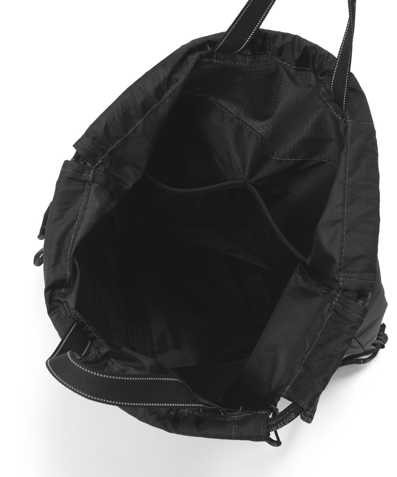 and wander/アンドワンダー crispy rip drawstrung bag ナップサック