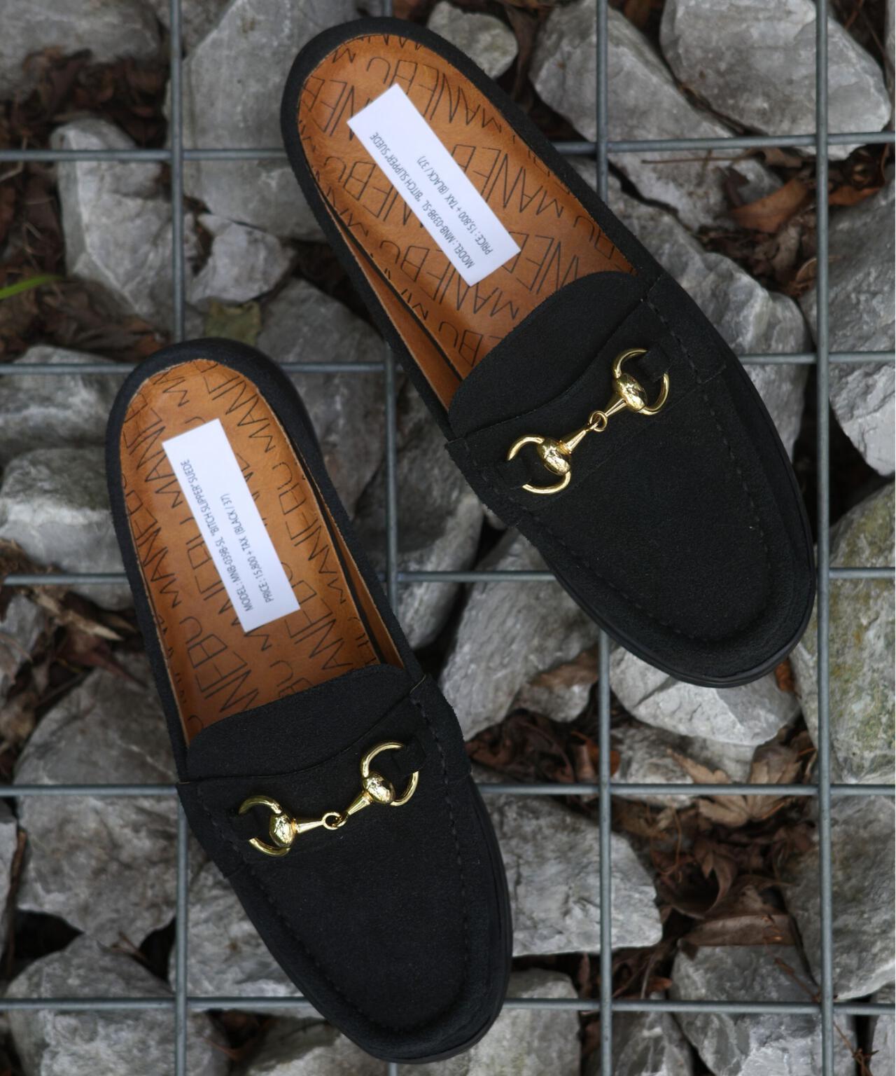 MANEBU/マネブ BITCH SLIPPER SUEDE ビットローファースリッパ スエード ユニセックス