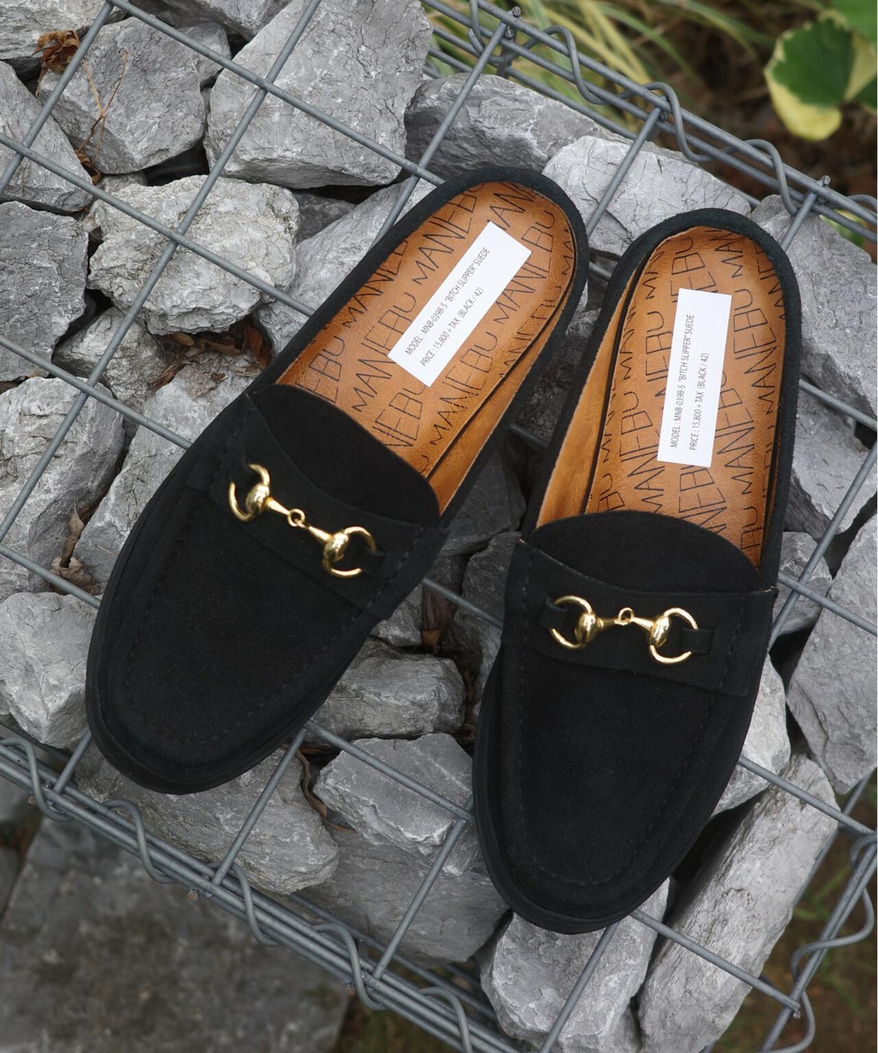 MANEBU/マネブ BITCH SLIPPER SUEDE ビットローファースリッパ スエード ユニセックス