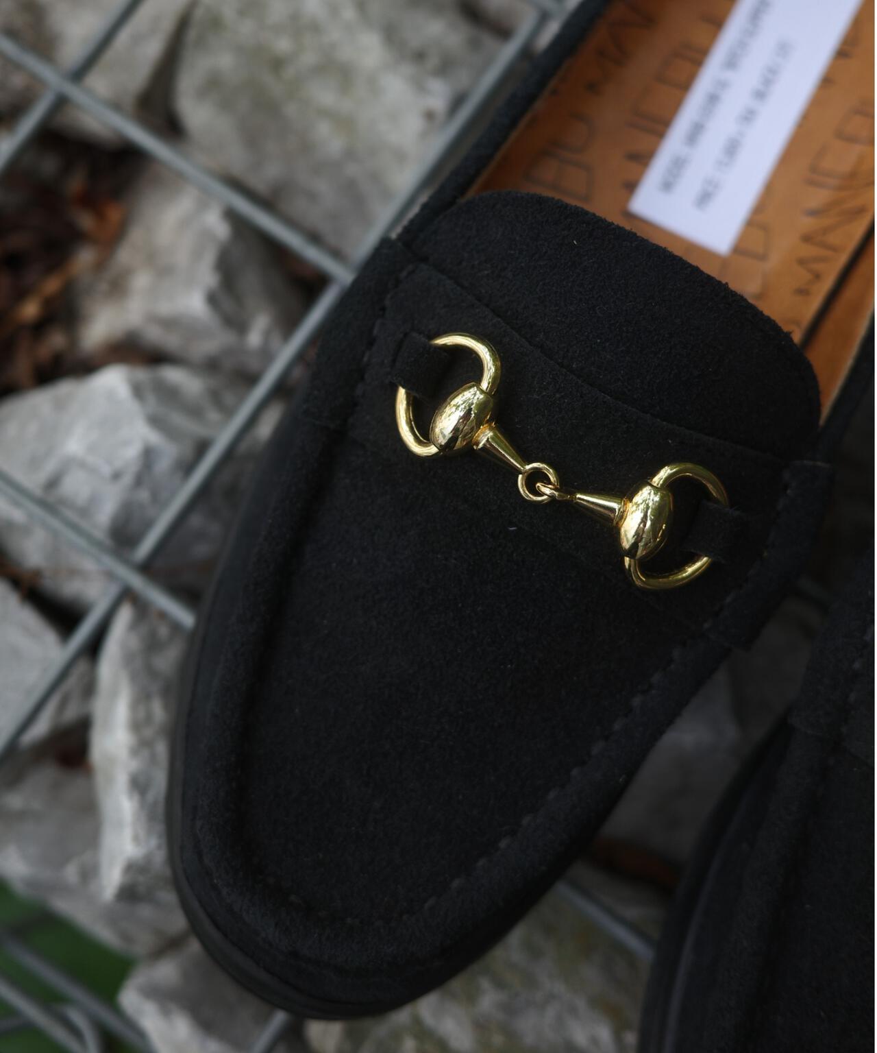MANEBU/マネブ BITCH SLIPPER SUEDE ビットローファースリッパ スエード ユニセックス