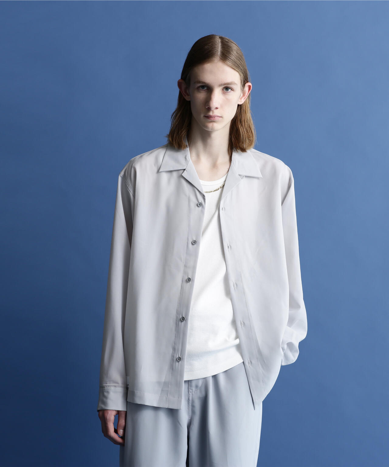 SLUB CHIFFON L/S SHIRT/スラブシフォン シャツ