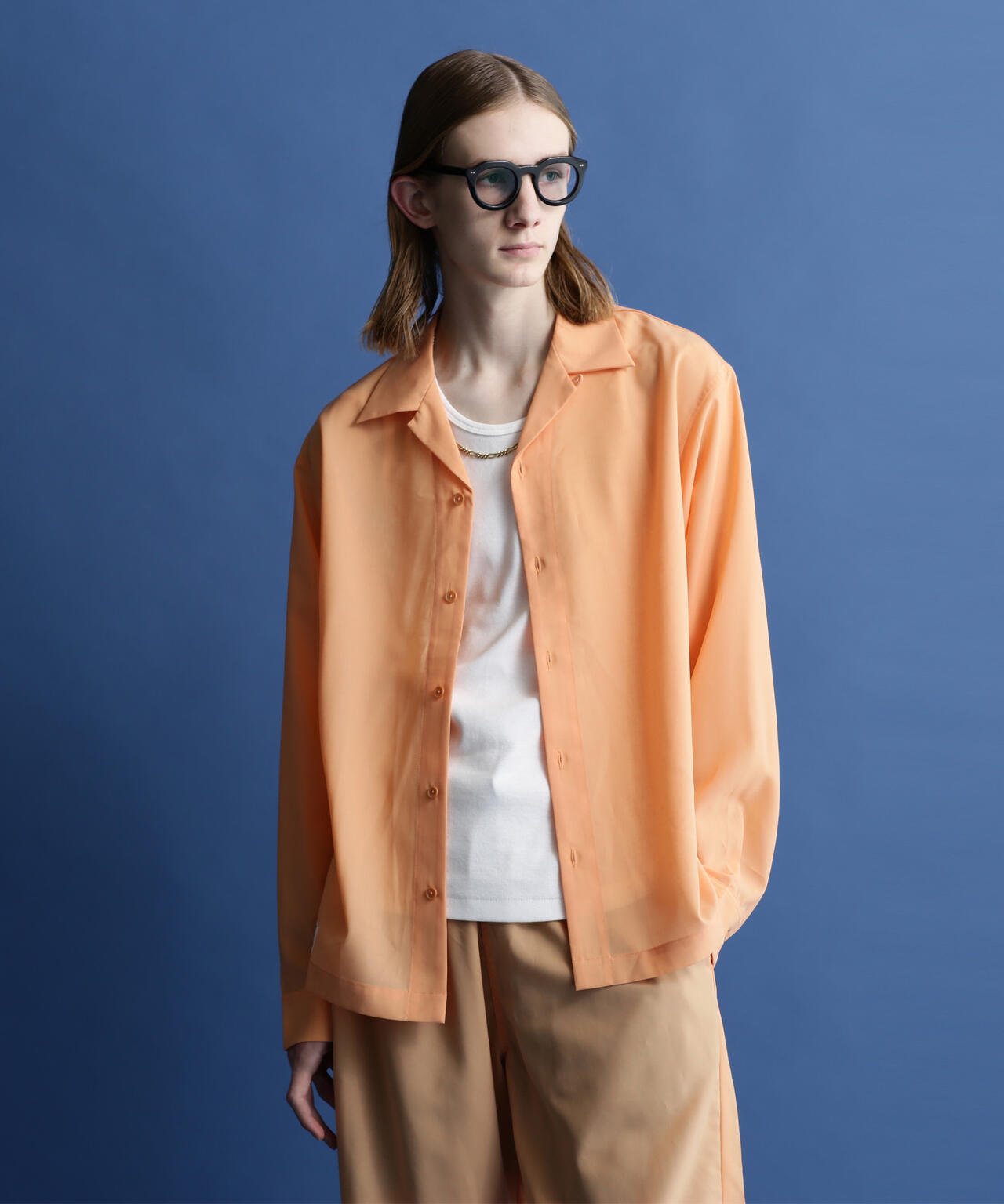 SLUB CHIFFON L/S SHIRT/スラブシフォン シャツ