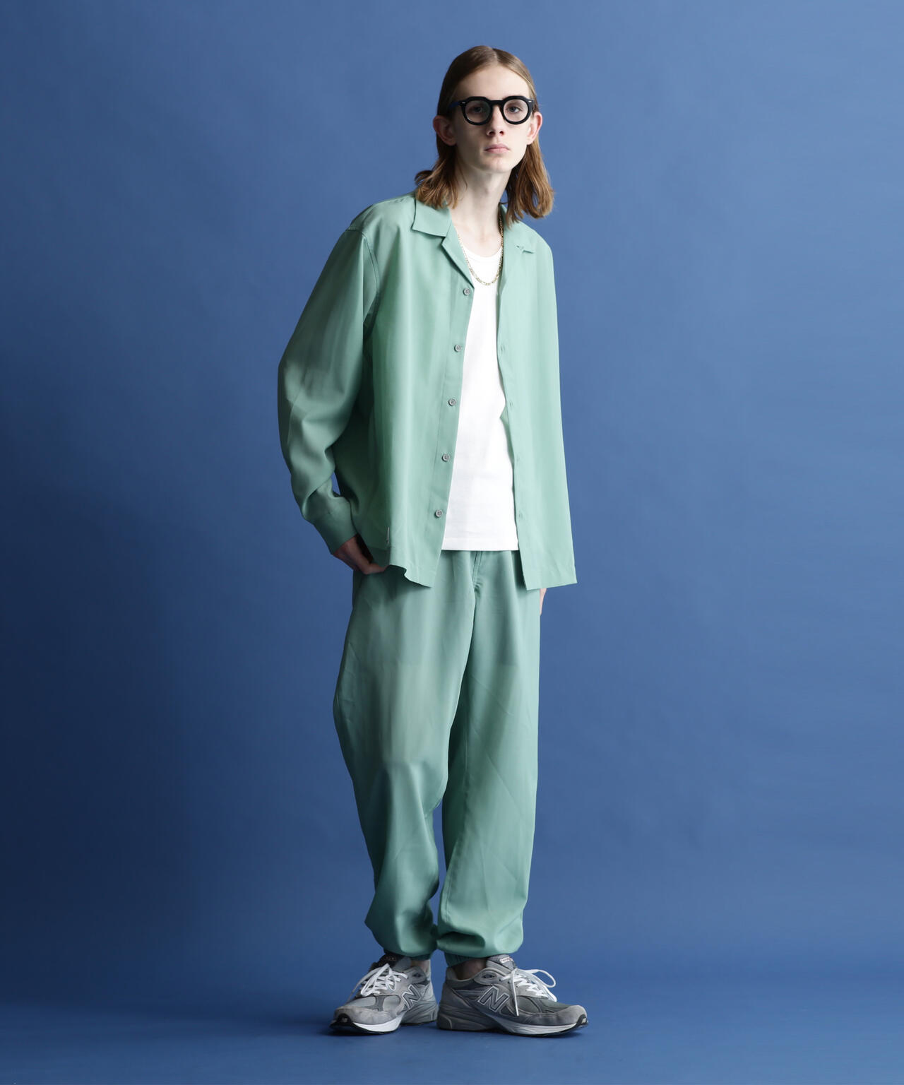SLUB CHIFFON L/S SHIRT/スラブシフォン シャツ