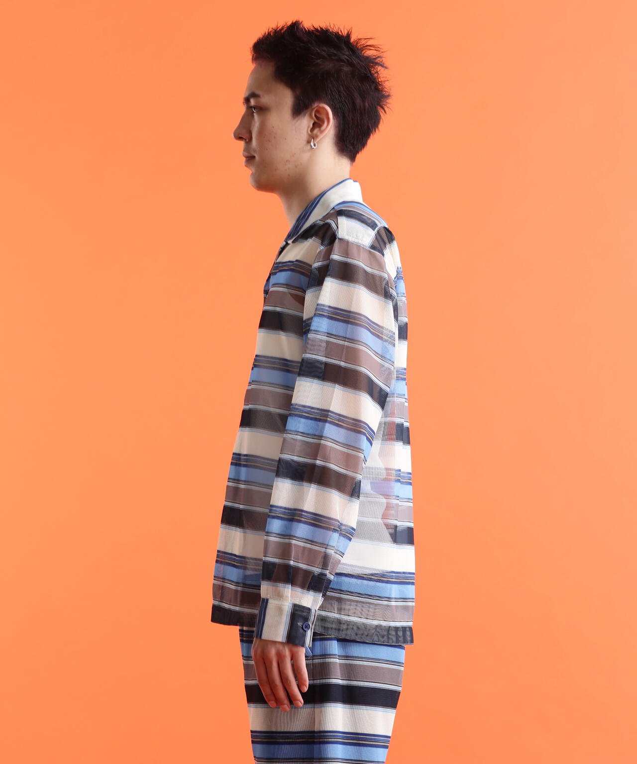 PATTERNED MESH L/S SHIRT/パターンメッシュ ロングスリーブシャツ
