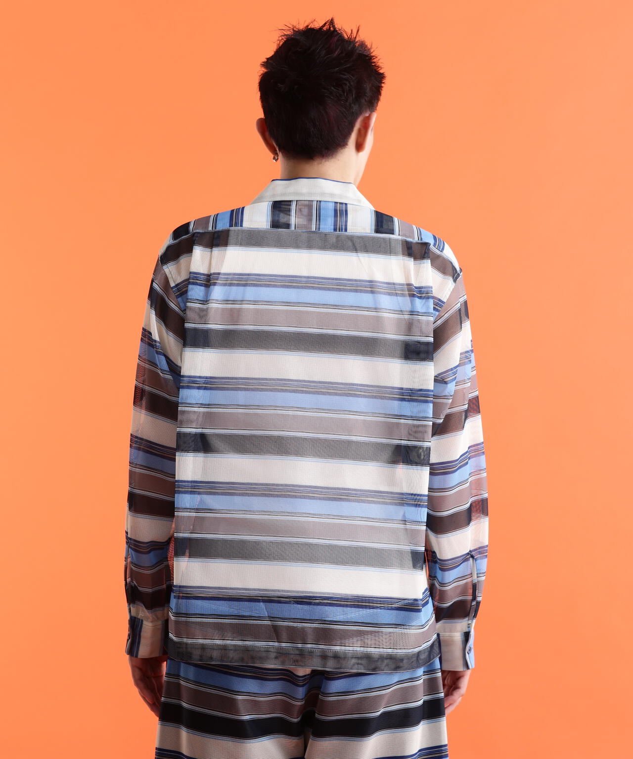 PATTERNED MESH L/S SHIRT/パターンメッシュ ロングスリーブシャツ