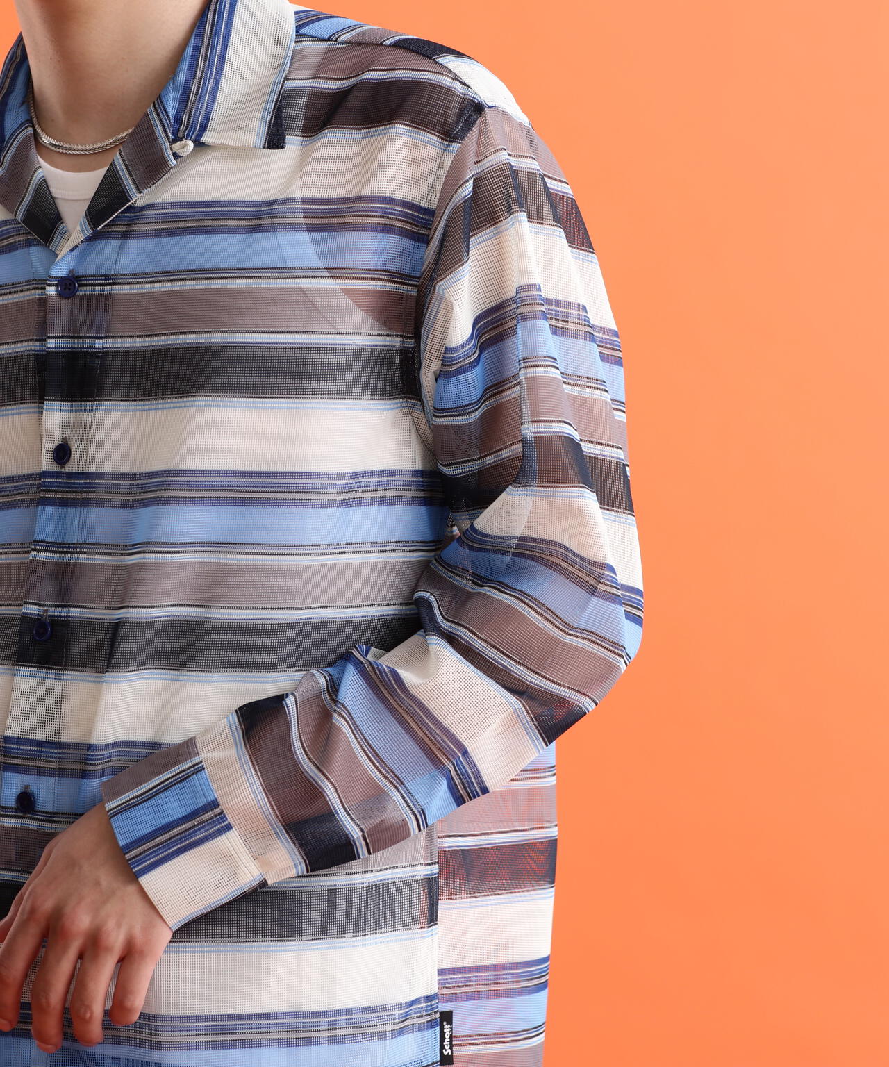 PATTERNED MESH L/S SHIRT/パターンメッシュ ロングスリーブシャツ