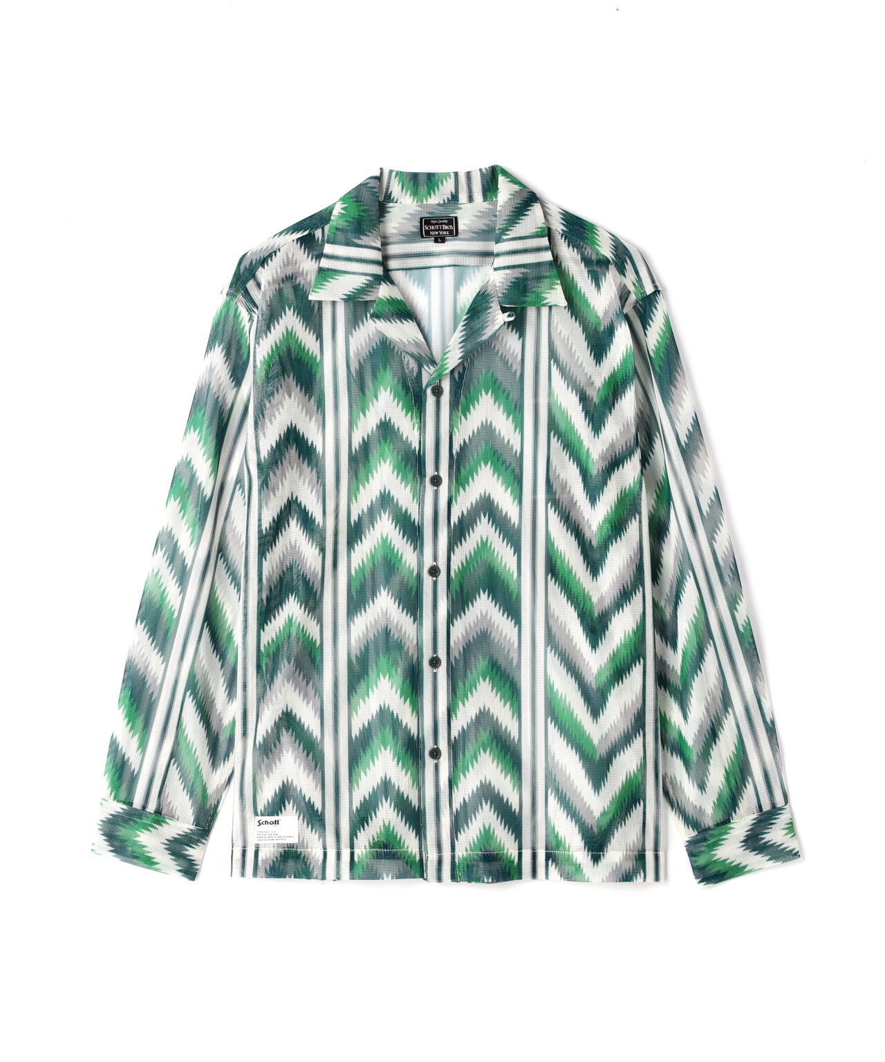 PATTERNED MESH L/S SHIRT/パターンメッシュ ロングスリーブシャツ