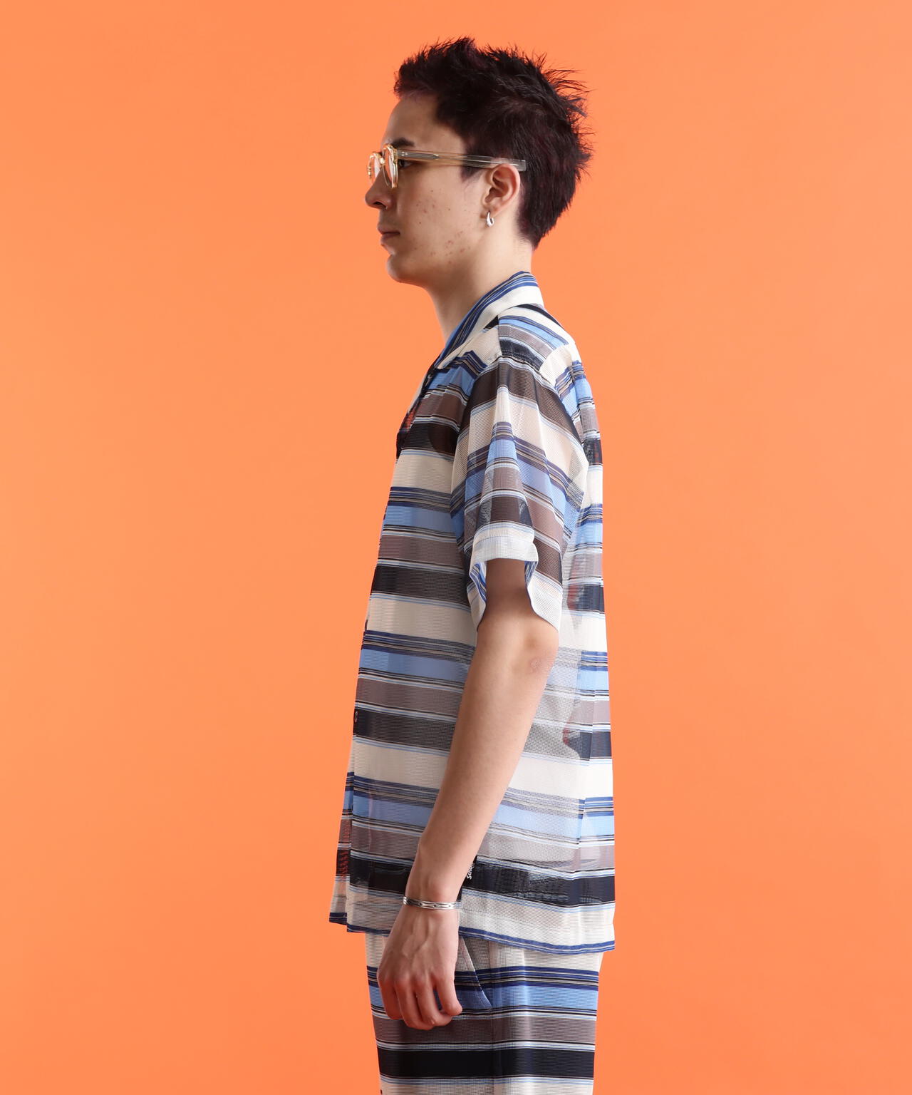 PATTERNED MESH S/S SHIRT/パターンメッシュ ショートスリーブシャツ