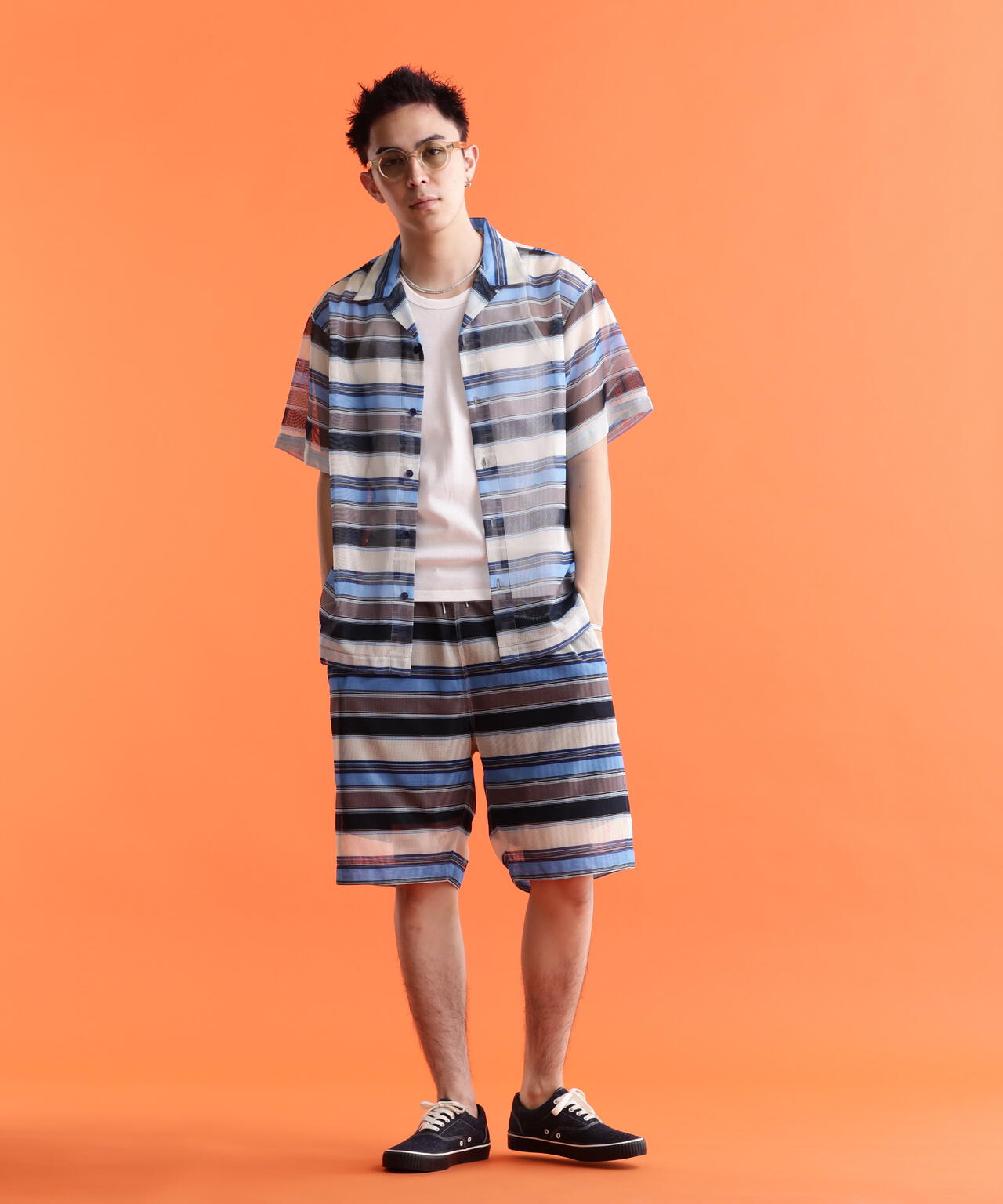 PATTERNED MESH S/S SHIRT/パターンメッシュ ショートスリーブシャツ