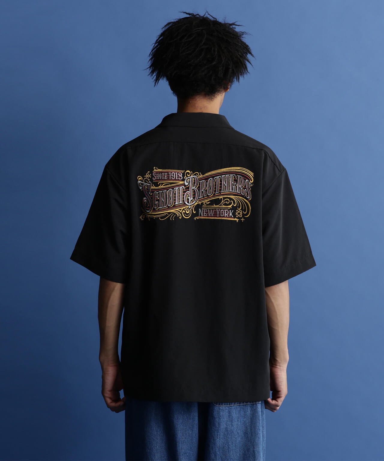 【WEB LIMITED】EMB. TC SHIRT BARBER/刺繍シャツ "バーバーロゴ"