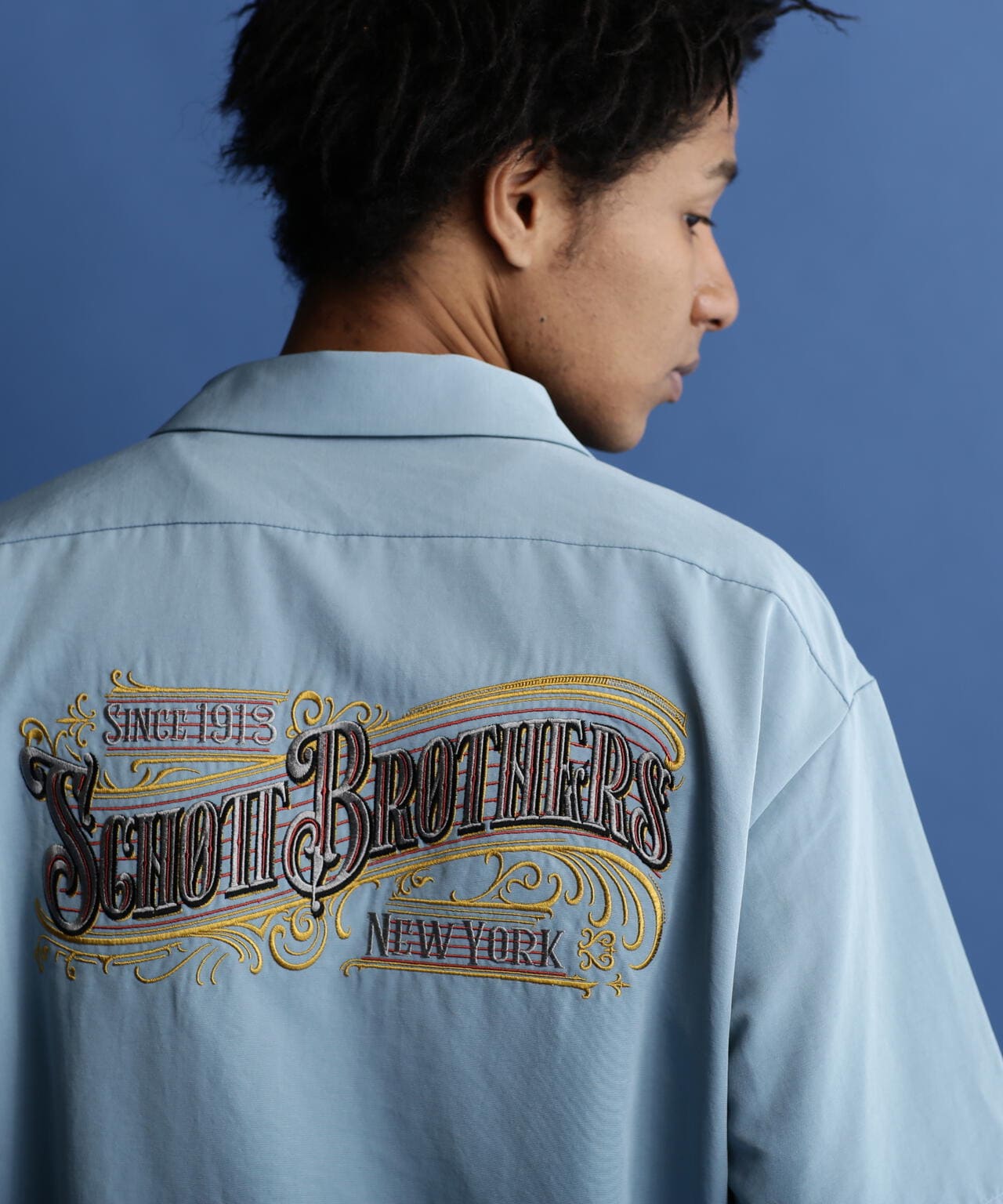 【WEB LIMITED】EMB. TC SHIRT BARBER/刺繍シャツ "バーバーロゴ"