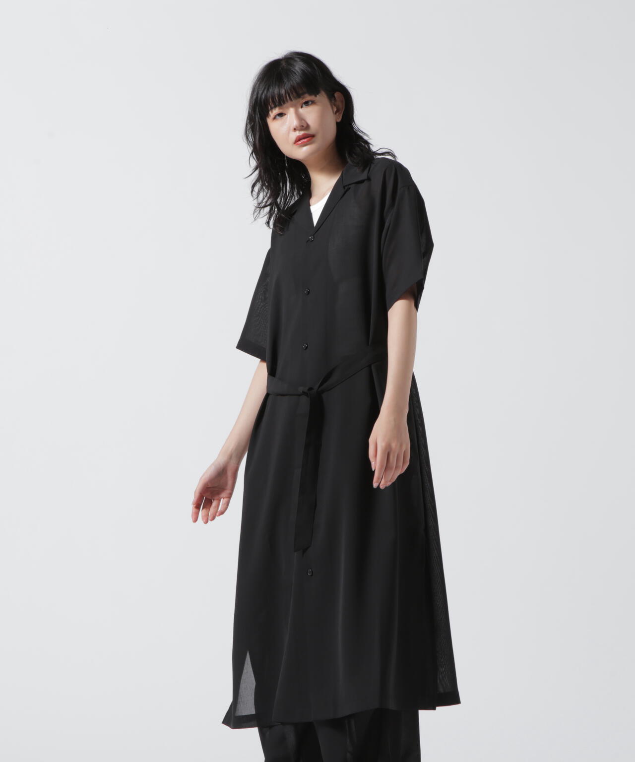【Women's】CHIFFON SHIRT ONE PIECE/シフォンシャツ ワンピース