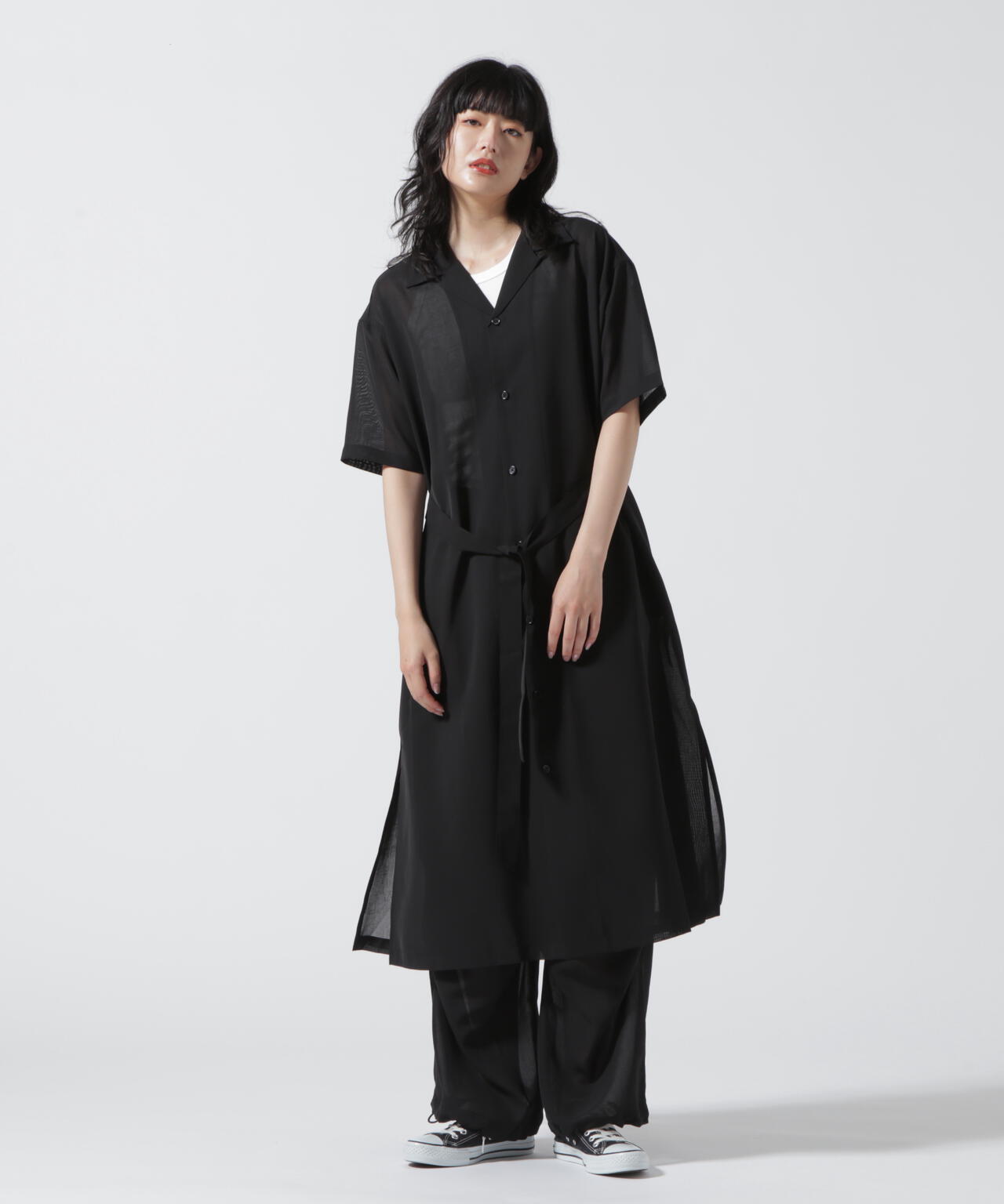 【Women's】CHIFFON SHIRT ONE PIECE/シフォンシャツ ワンピース