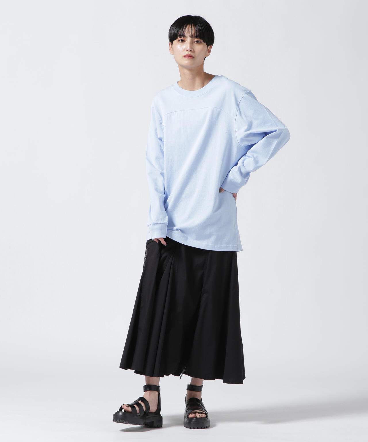 【Women's】xRUMBLE RED/×ランブルレッド/L/S FOOTBALL TEE/ロングスリーブ フットボールTシャツ