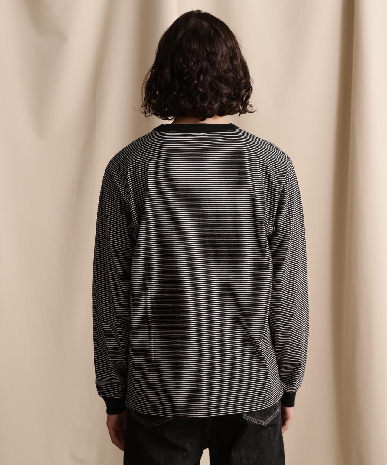 直営限定/BLIND STRIPE LS T-SHIRT/ブラインドストライプ ロングTシャツ