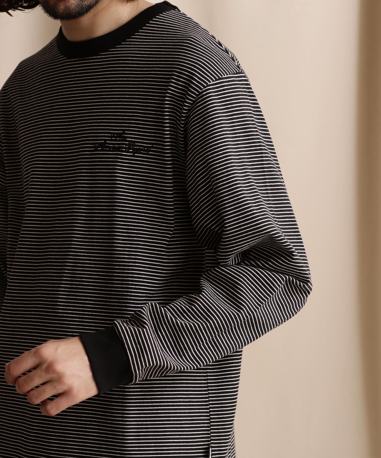 直営限定/BLIND STRIPE LS T-SHIRT/ブラインドストライプ ロングTシャツ