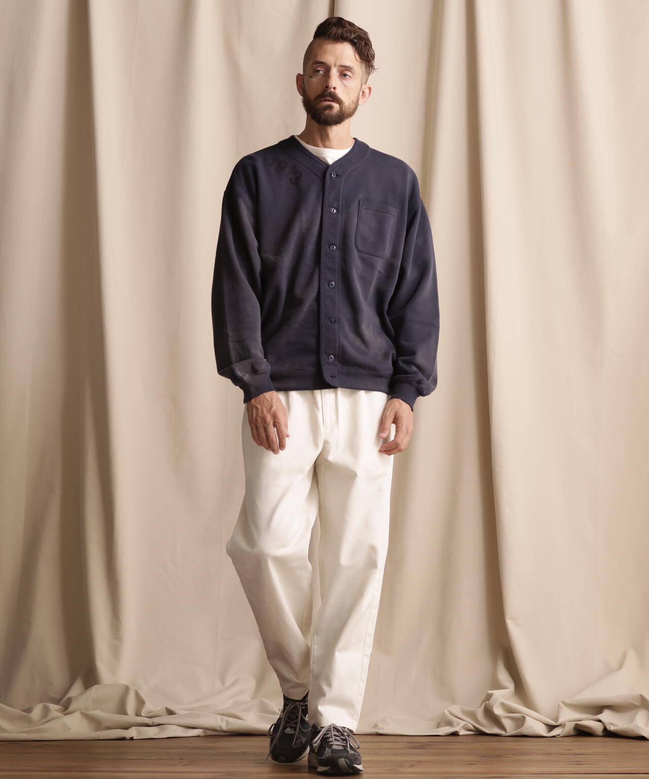 WEB LIMITED/STENCIL SWEAT CARDIGAN/ステンシル スウェット カーディガン