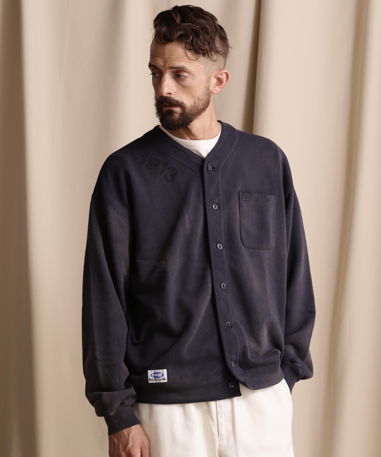 WEB LIMITED/STENCIL SWEAT CARDIGAN/ステンシル スウェット カーディガン